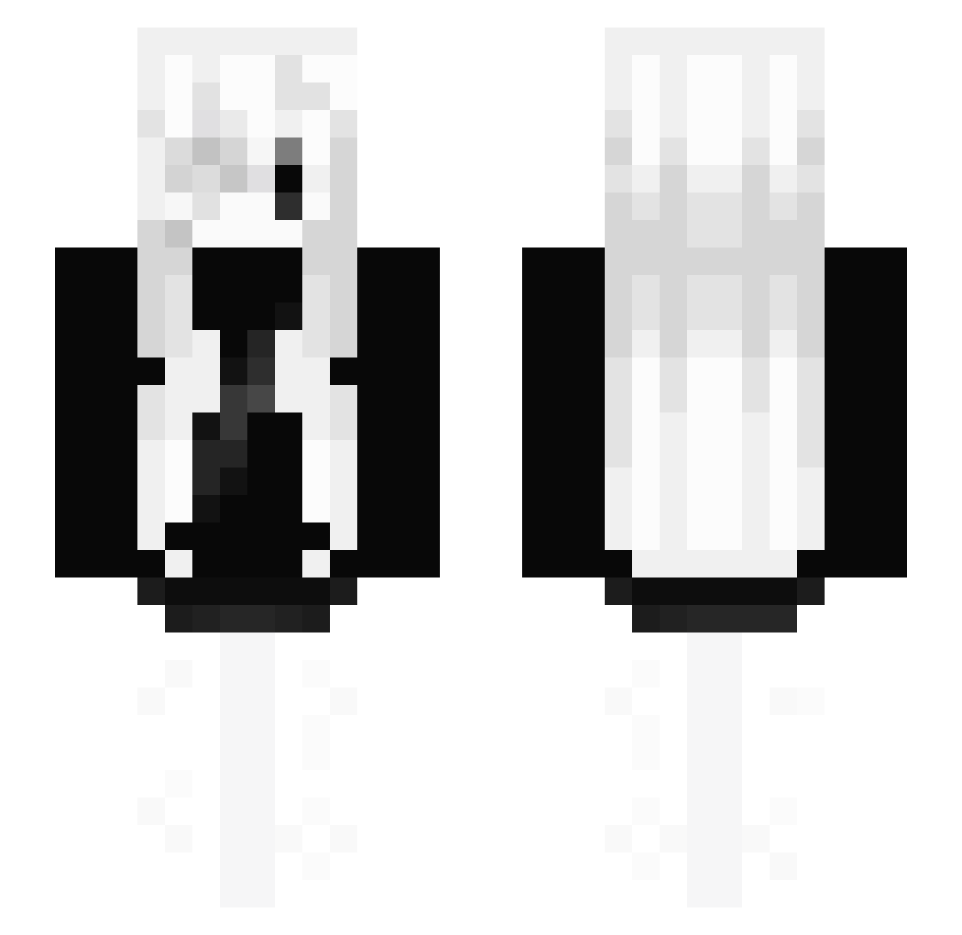 Zyveny Minecraft skin, front and back view