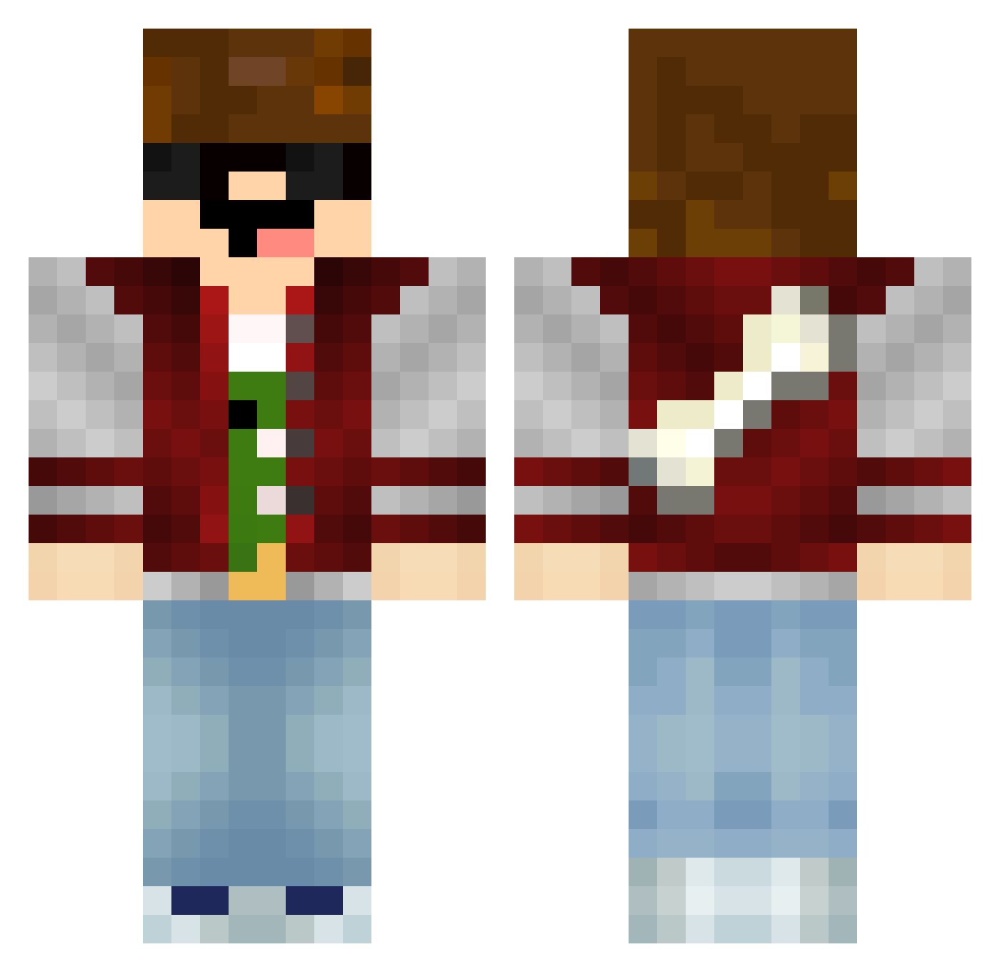 Dino_53 Minecraft skin, front and back view