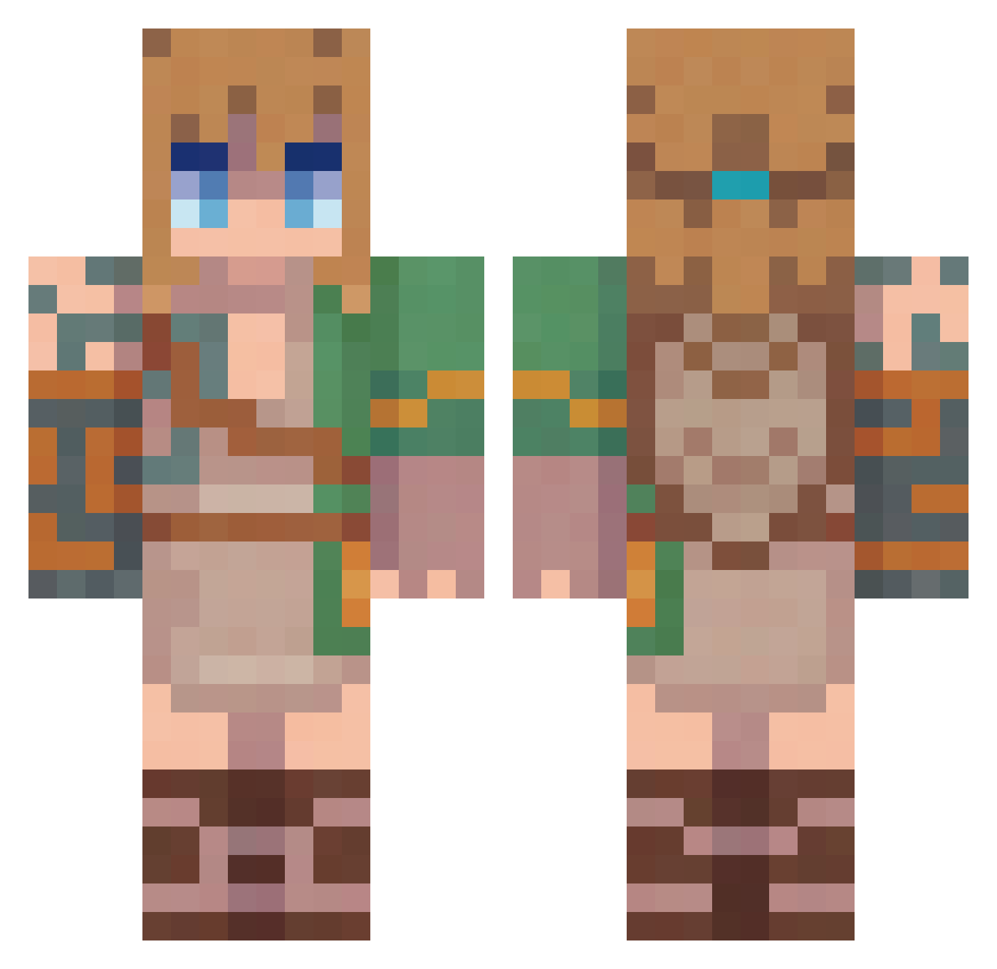 r3dnax03 Minecraft skin, front and back view