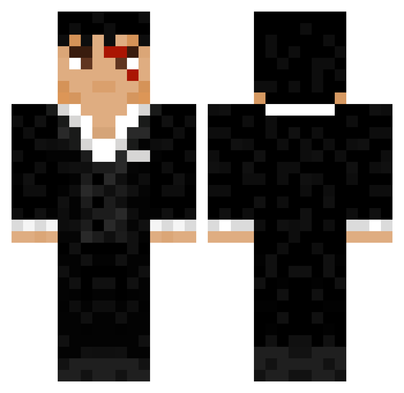 talibxnn Minecraft skin, front and back view