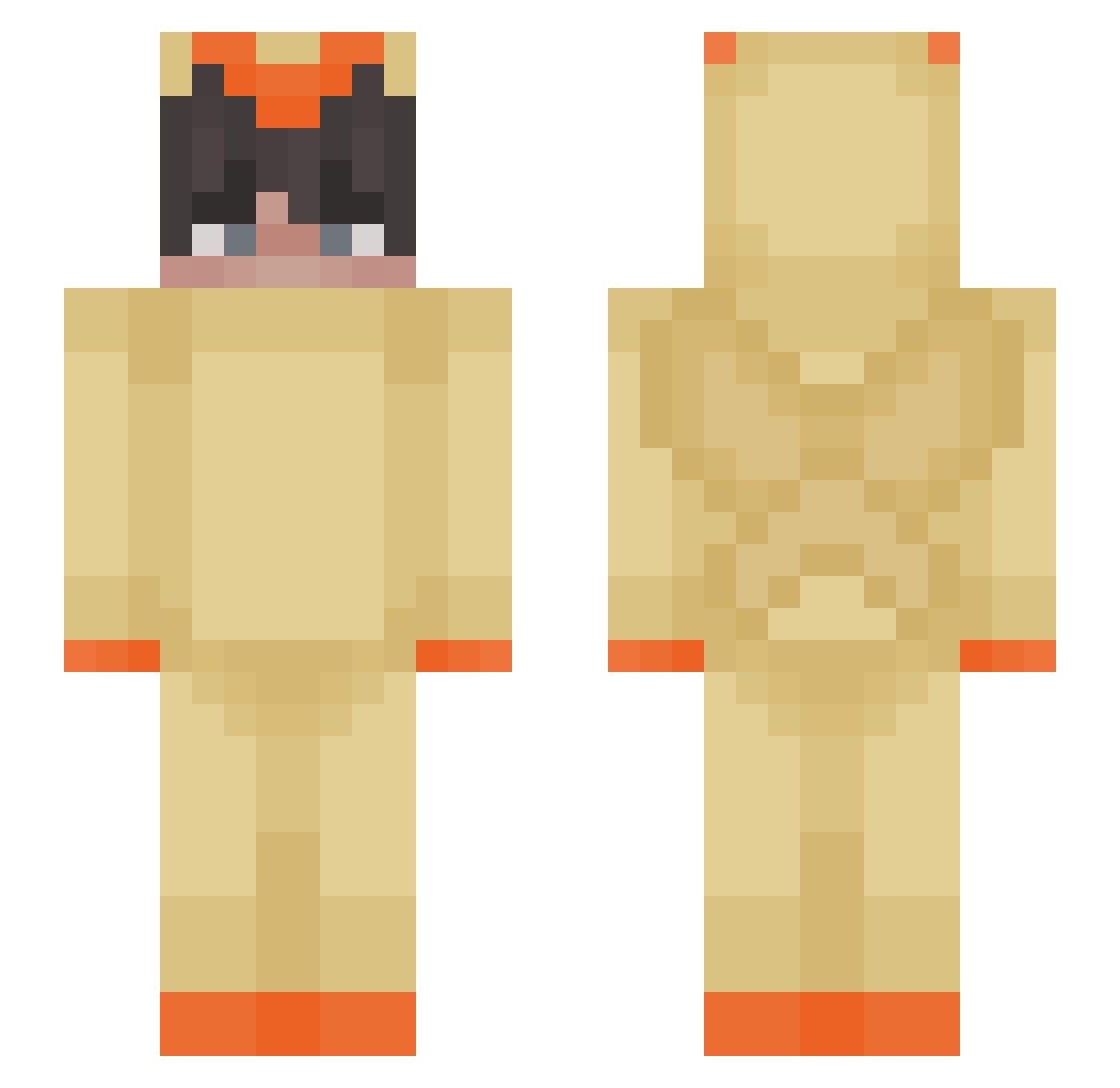 inappreciable Minecraft skin, front and back view