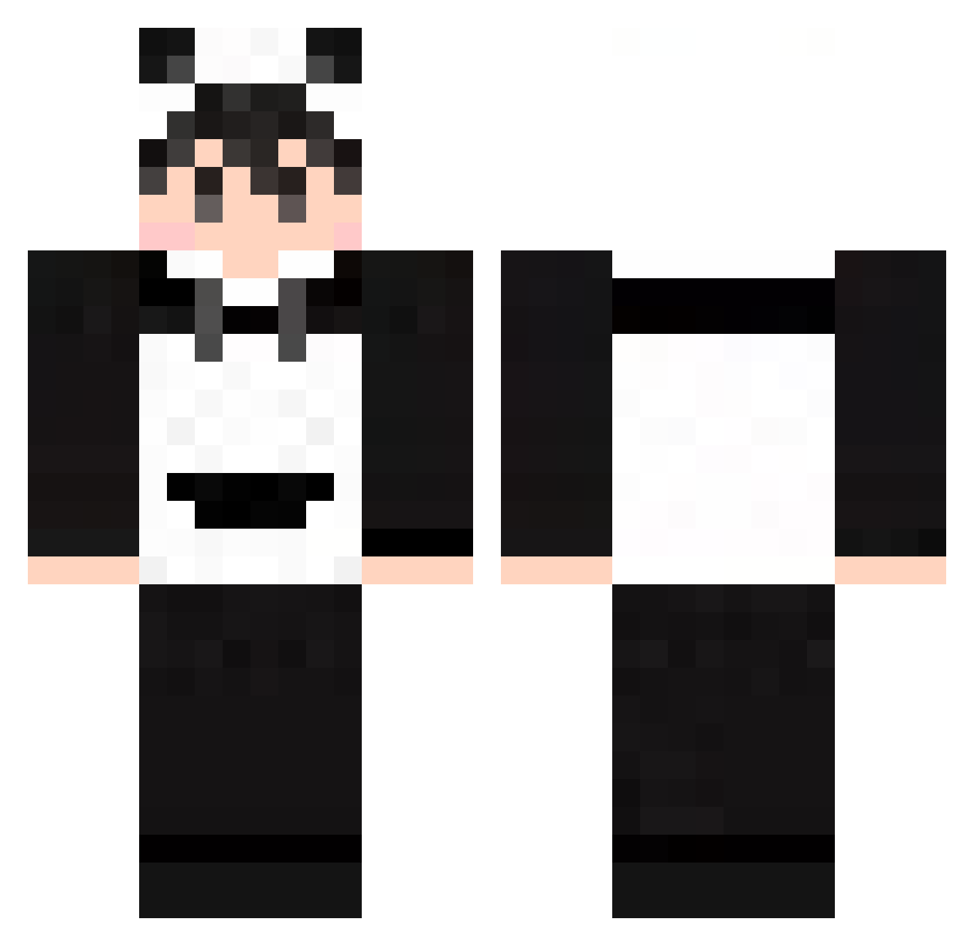 Pqnd9_ Minecraft skin, front and back view