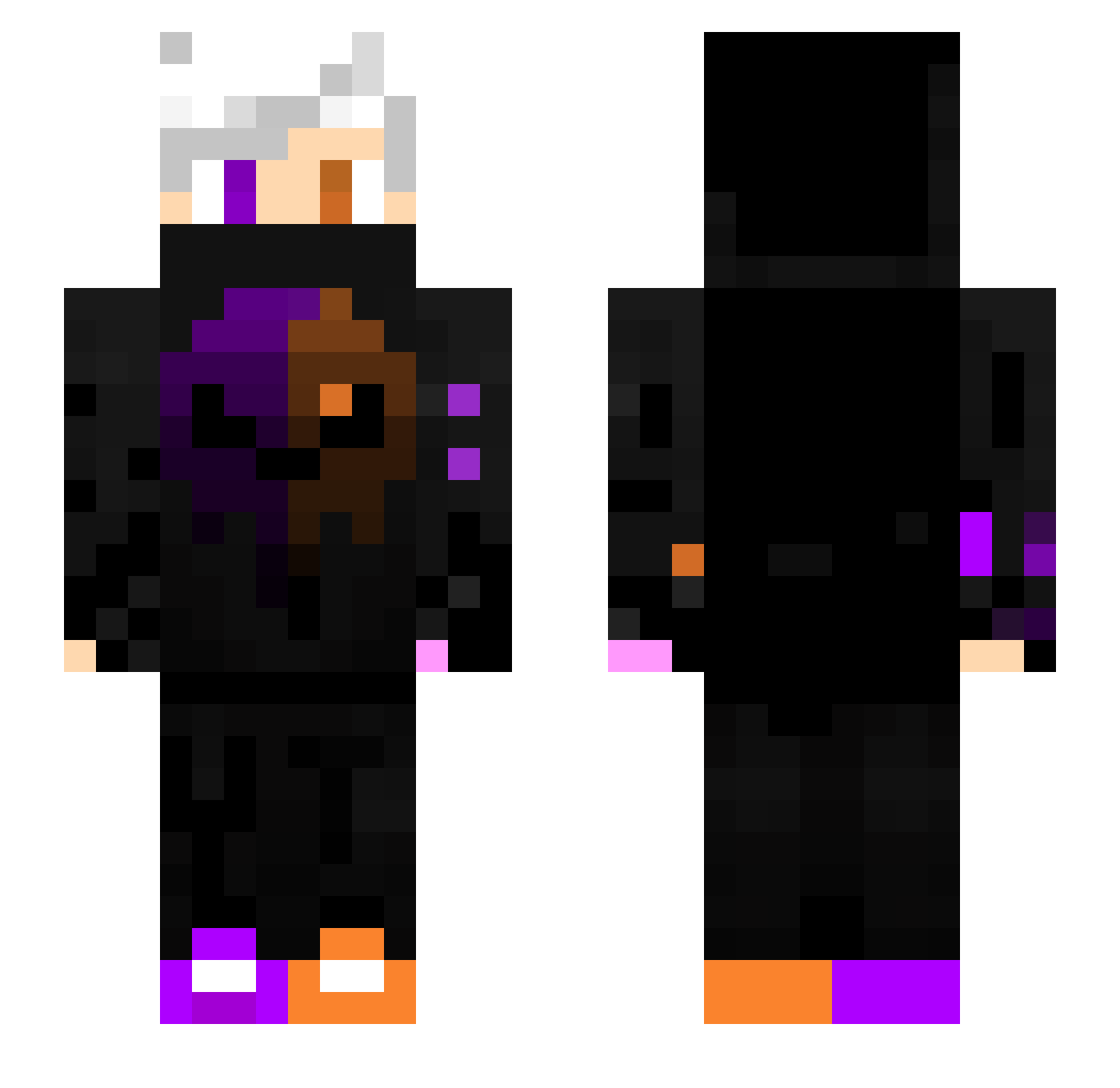 Ferret219 Minecraft skin, front and back view