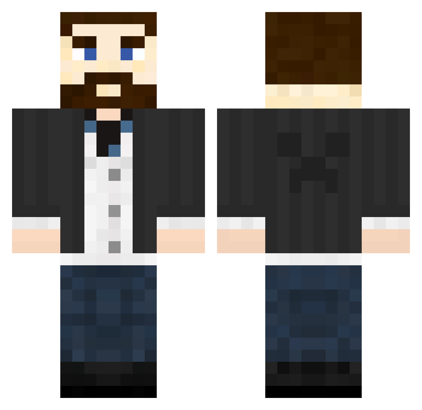 Sicken Minecraft skin, front and back view