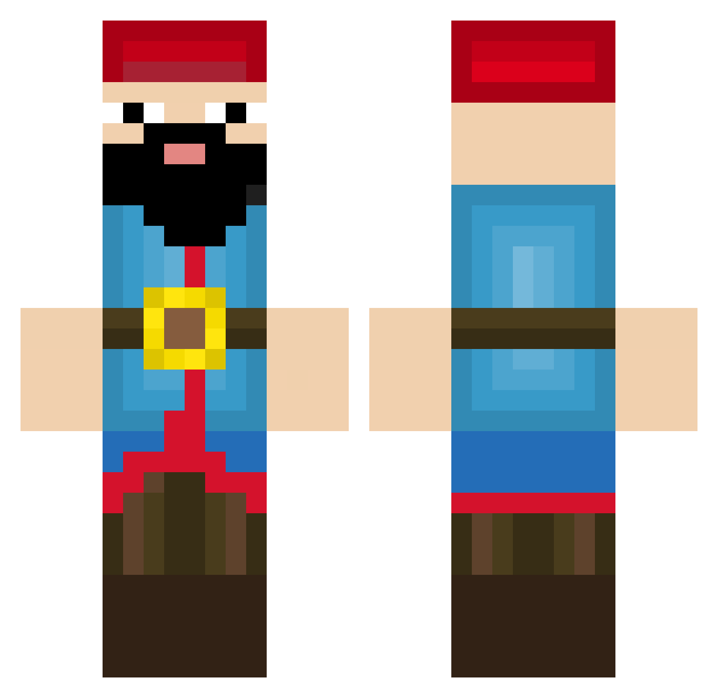 _DramaAlert_ Minecraft skin, front and back view