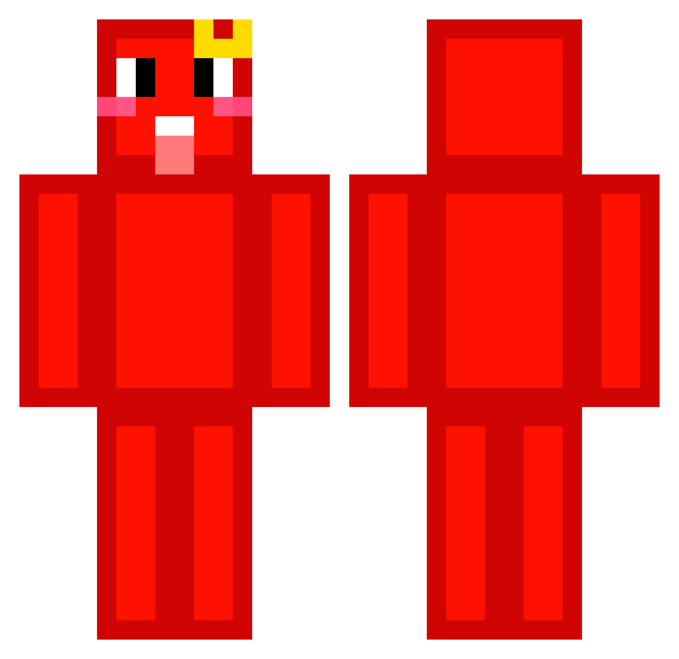 jio715 Minecraft skin, front and back view