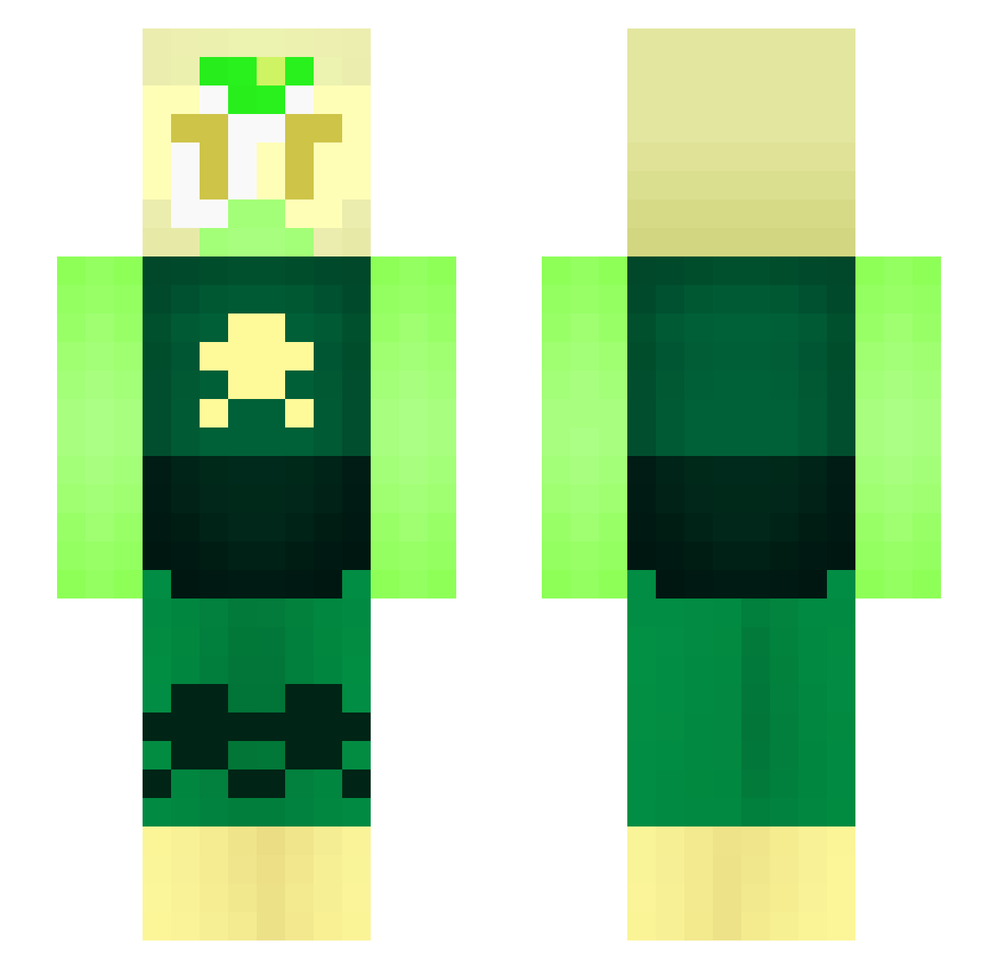 Ruby_4ND Minecraft skin, front and back view