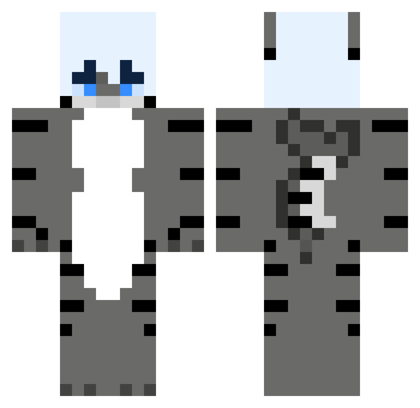 Kaisen590 Minecraft skin, front and back view