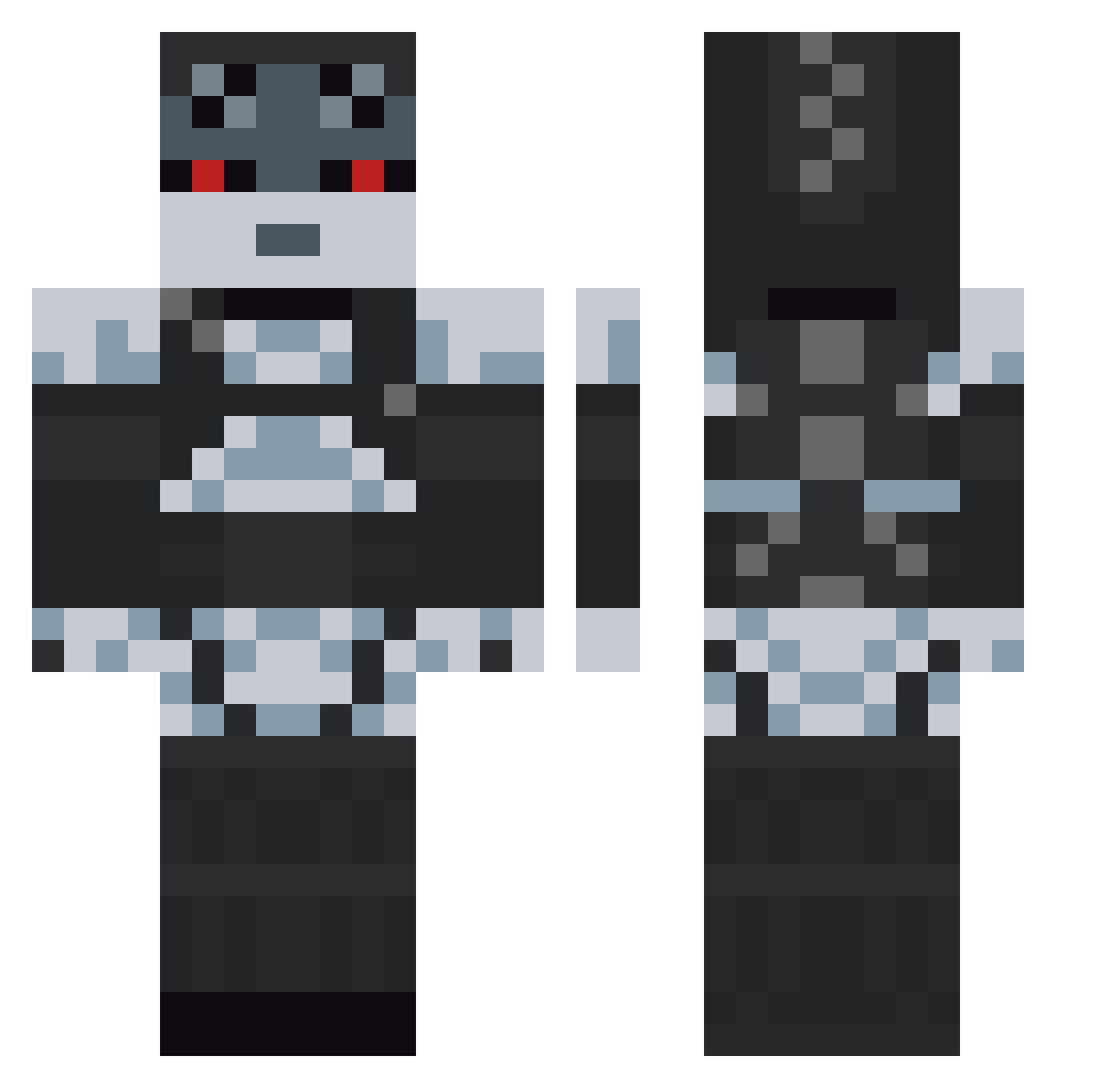 xJakubek123 Minecraft skin, front and back view