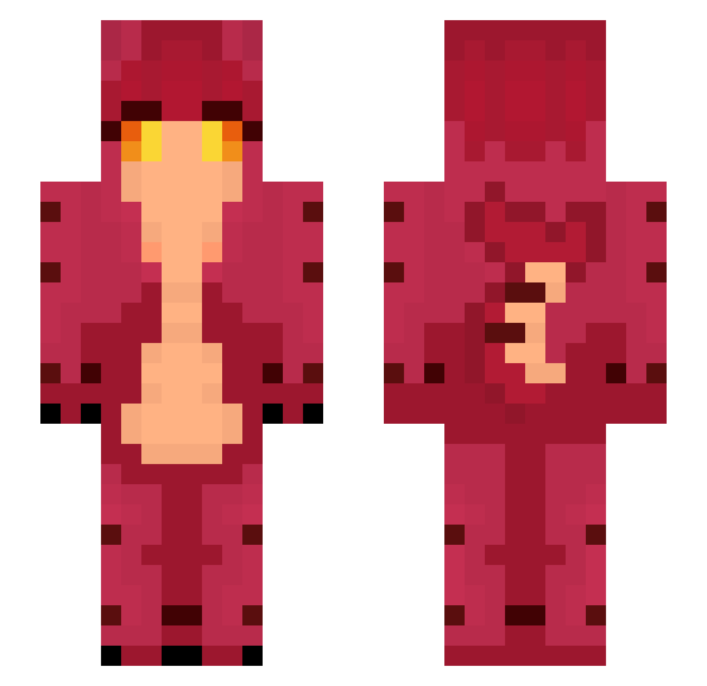 5y67 Minecraft skin, front and back view