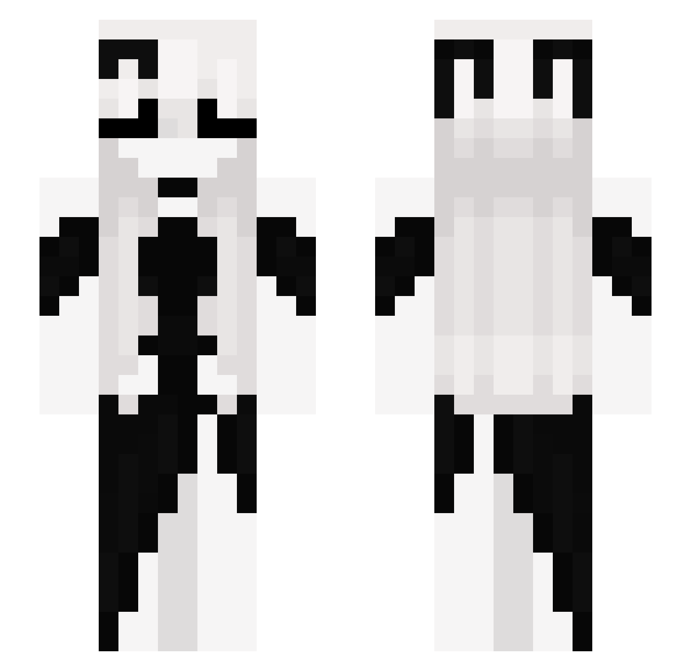 shinnny Minecraft skin, front and back view
