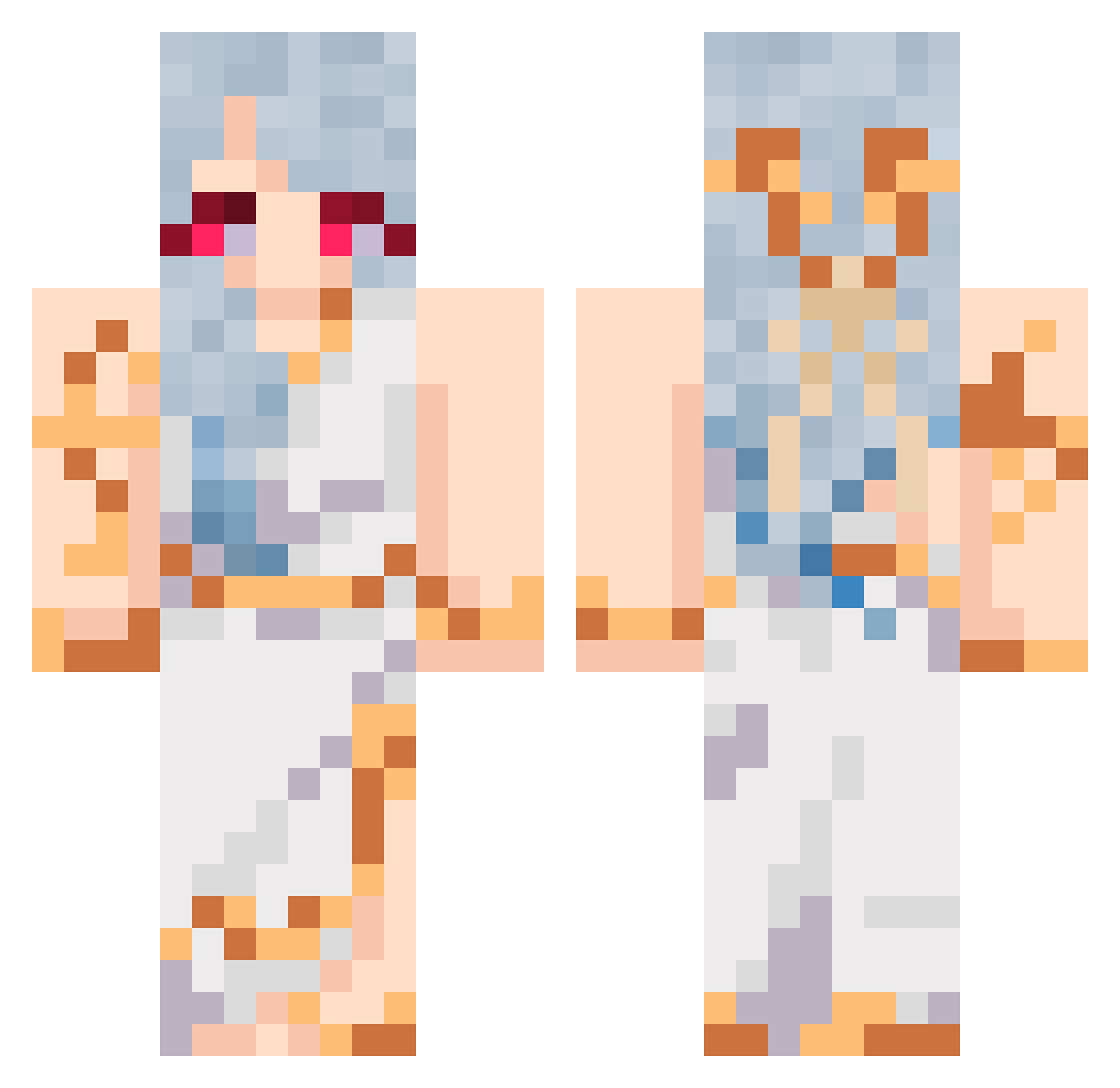 ChainSyoman Minecraft skin, front and back view