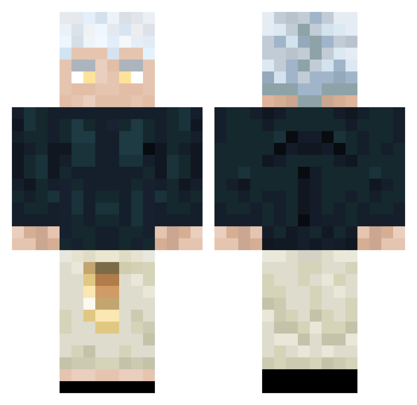 HunterGarou0 Minecraft skin, front and back view
