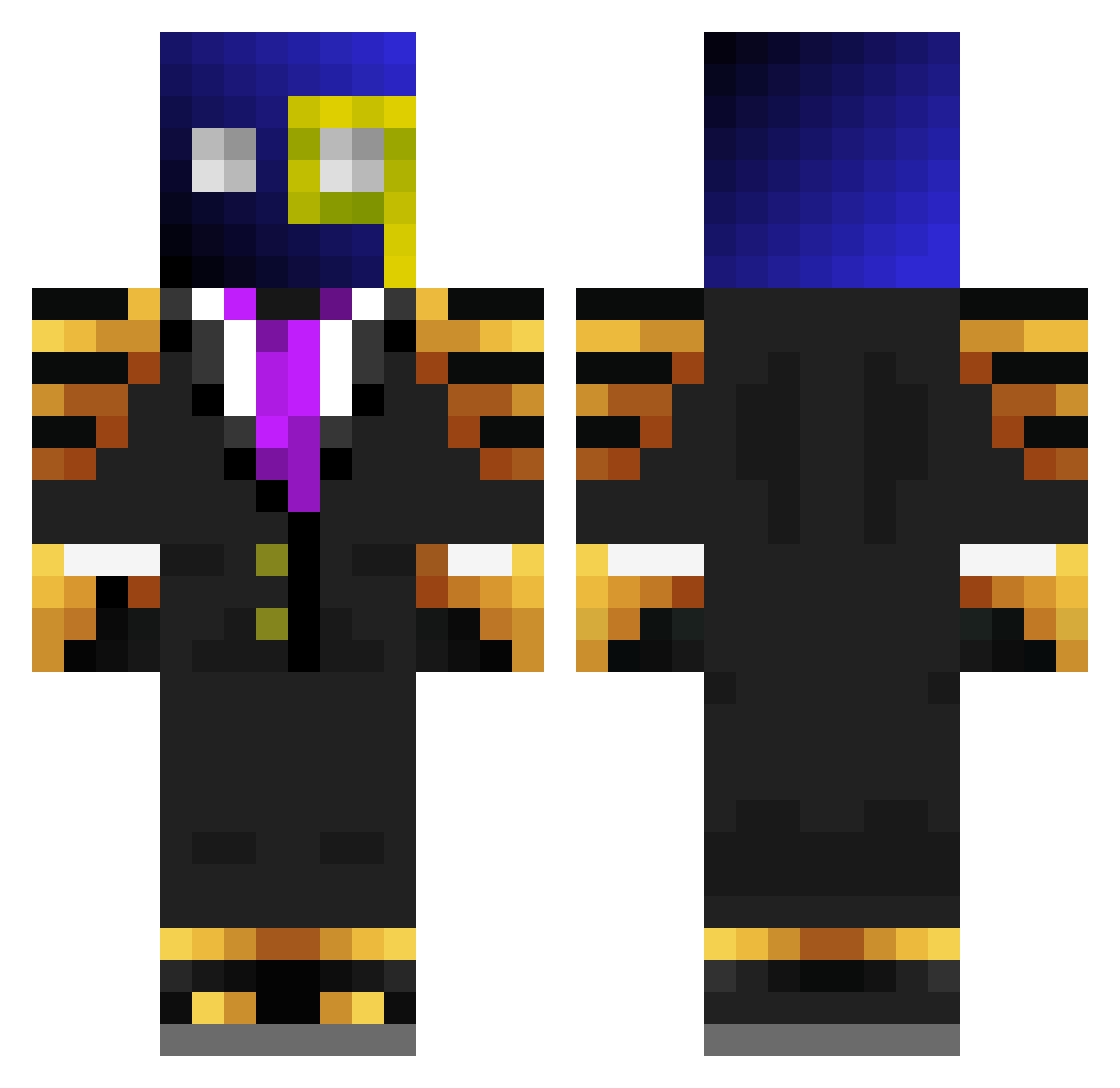 Goeland4915 Minecraft skin, front and back view