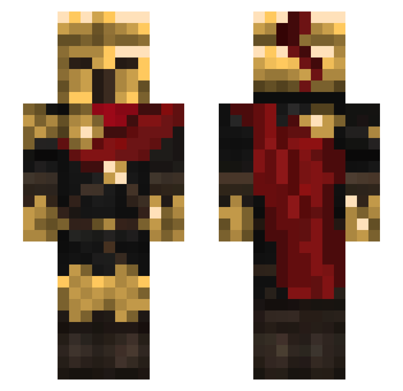PapaJriver Minecraft skin, front and back view