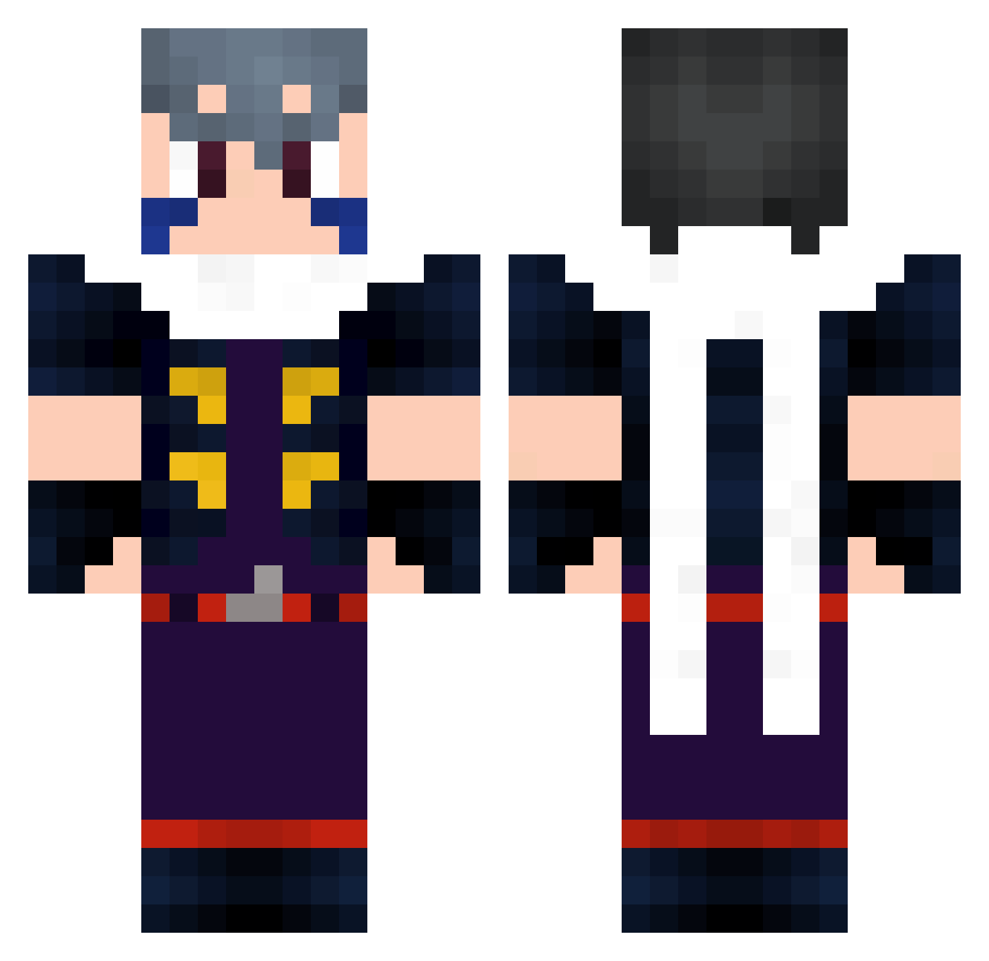 HKKaii Minecraft skin, front and back view