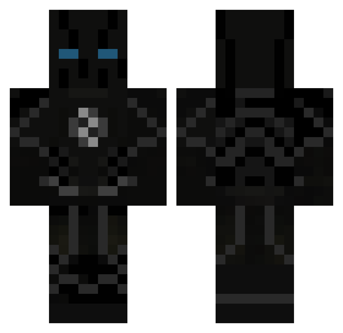 Hypeful Minecraft skin, front and back view