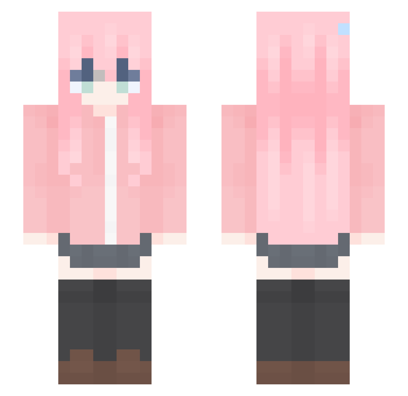ChuChu_F Minecraft skin, front and back view