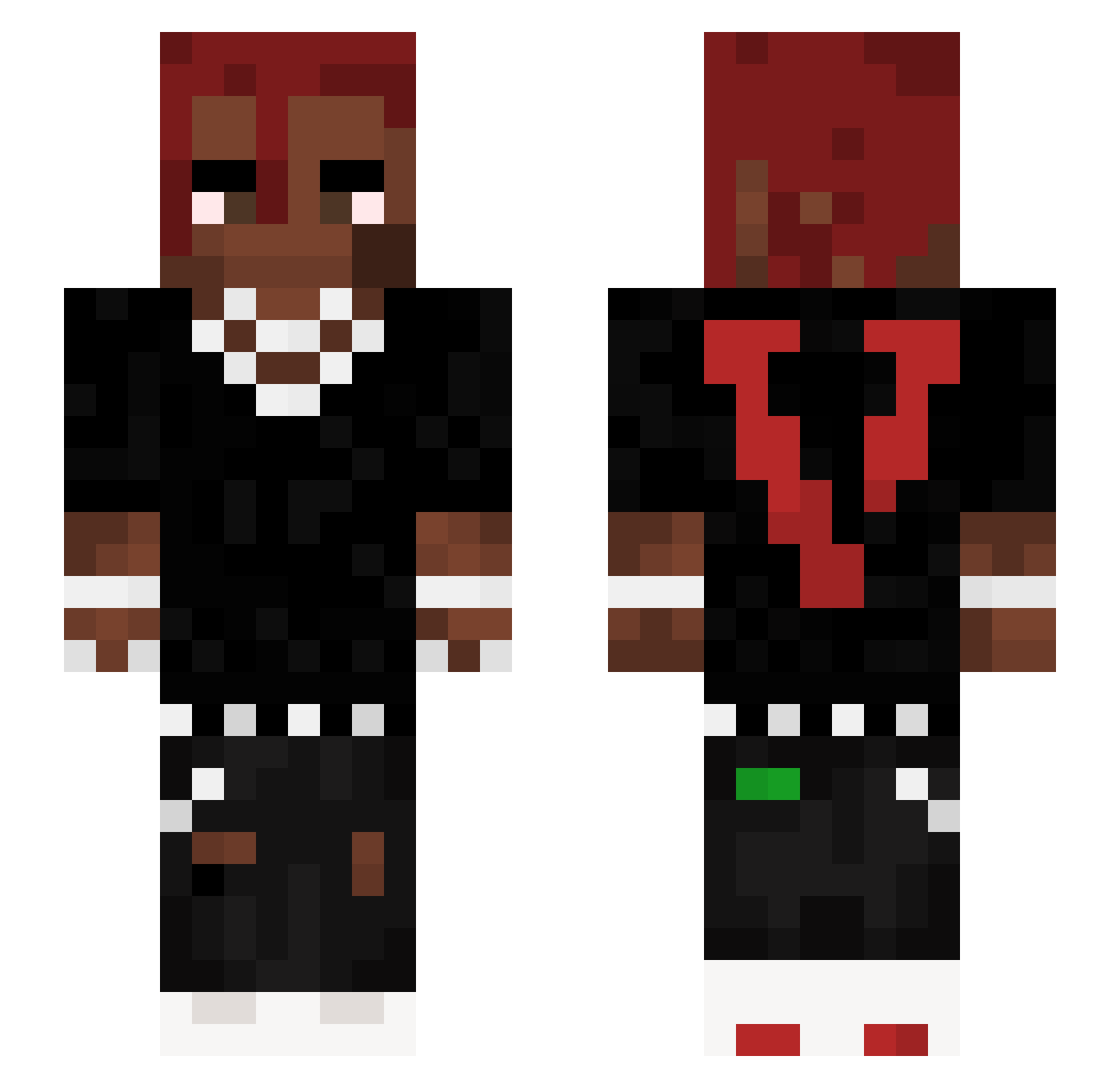 Dyczka Minecraft skin, front and back view