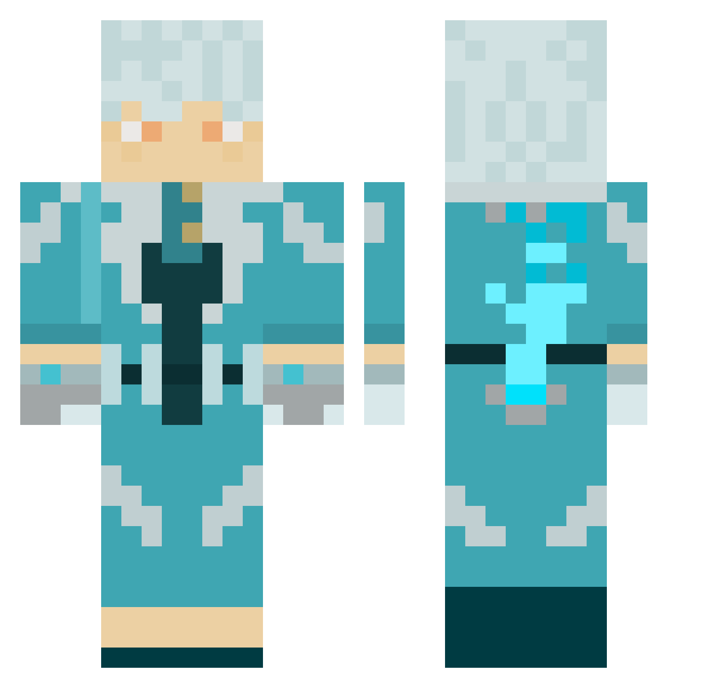 KatnissKitty Minecraft skin, front and back view