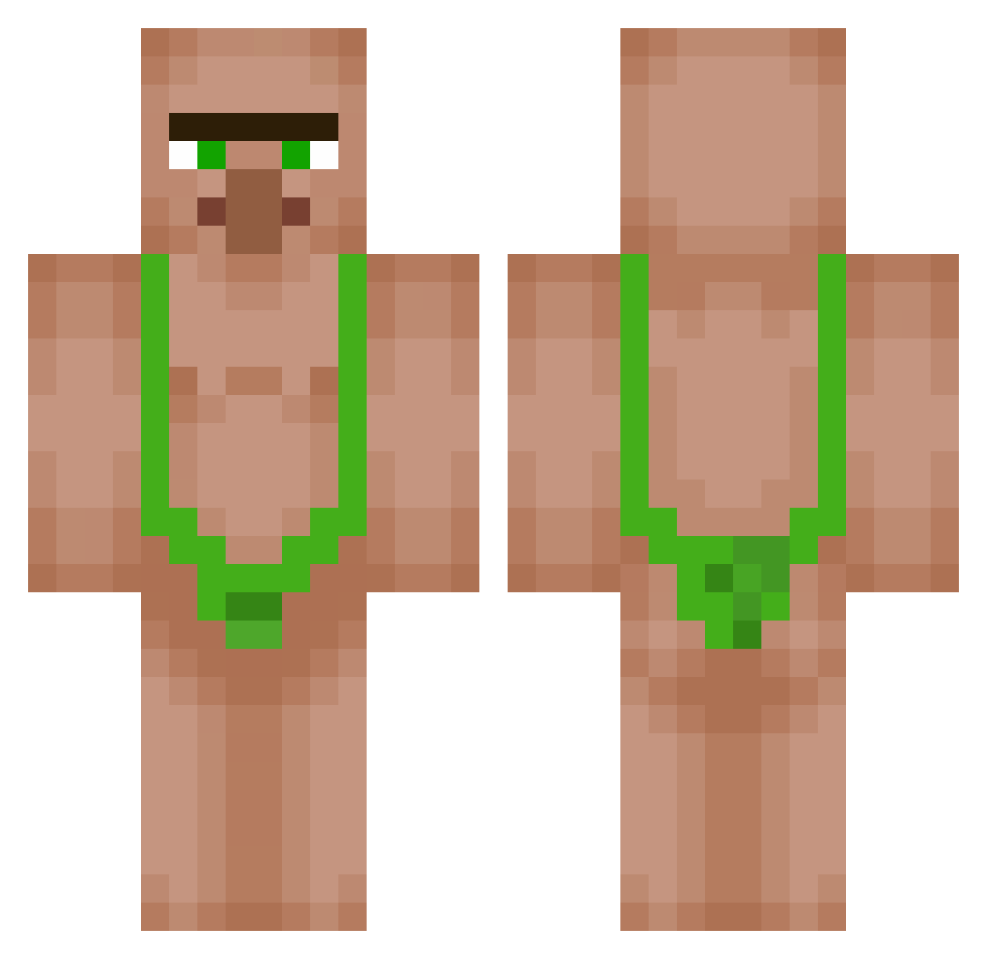 nebbbbby Minecraft skin, front and back view