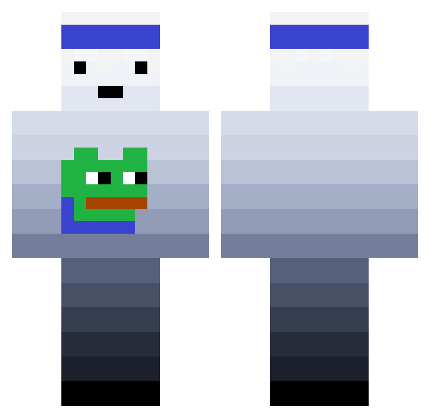 zawaxlol Minecraft skin, front and back view