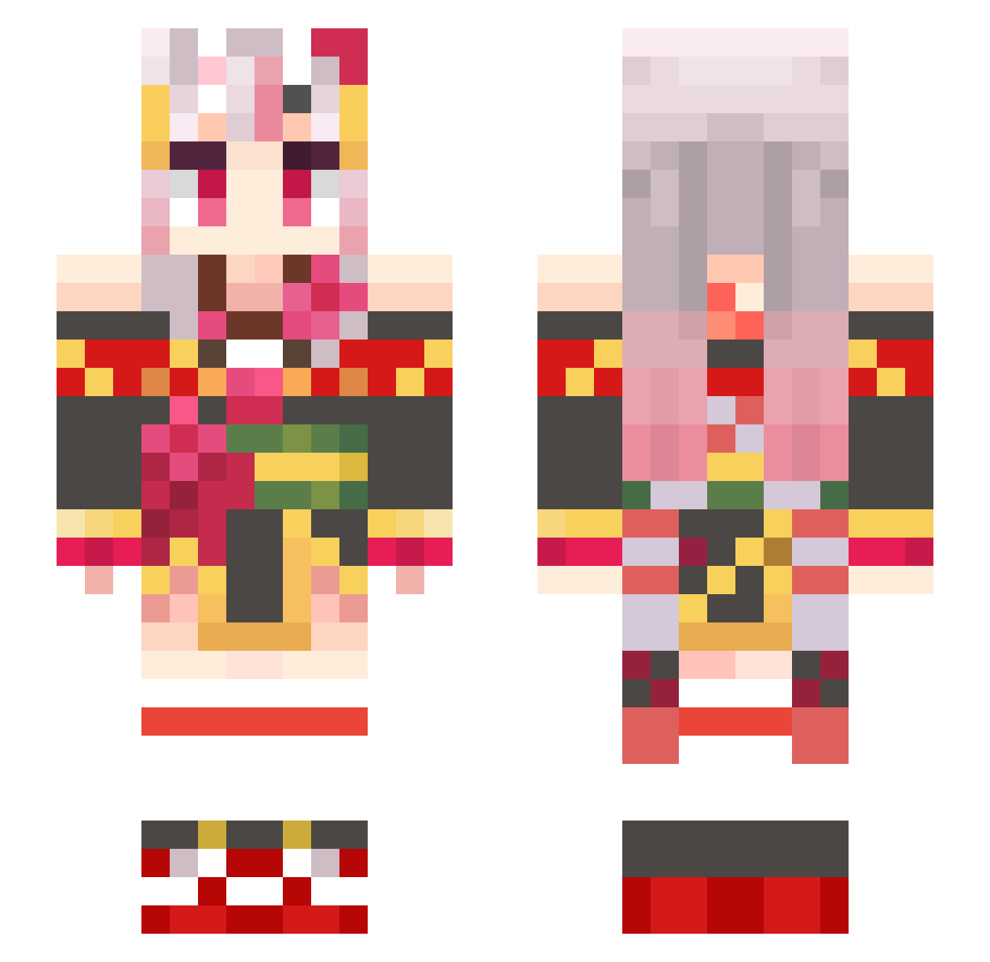AbusiveMango5 Minecraft skin, front and back view
