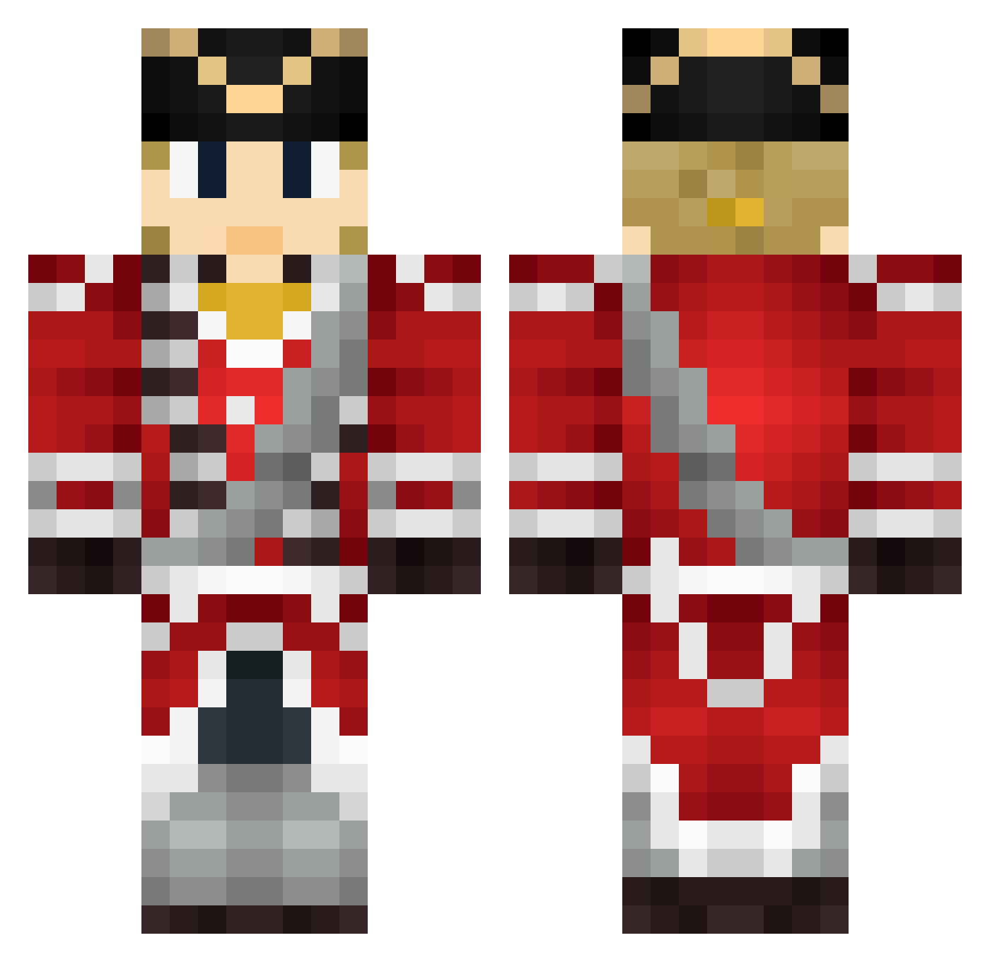 HMS_H00D Minecraft skin, front and back view