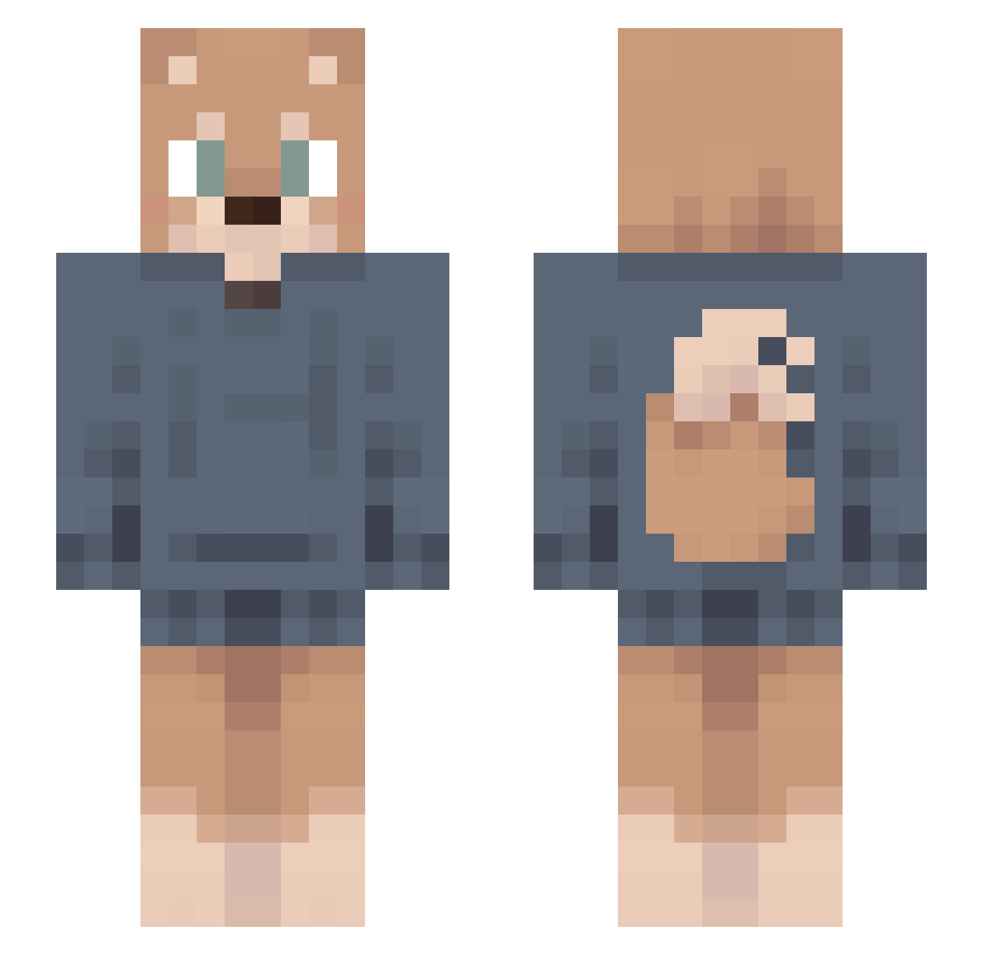 Nilarin Minecraft skin, front and back view