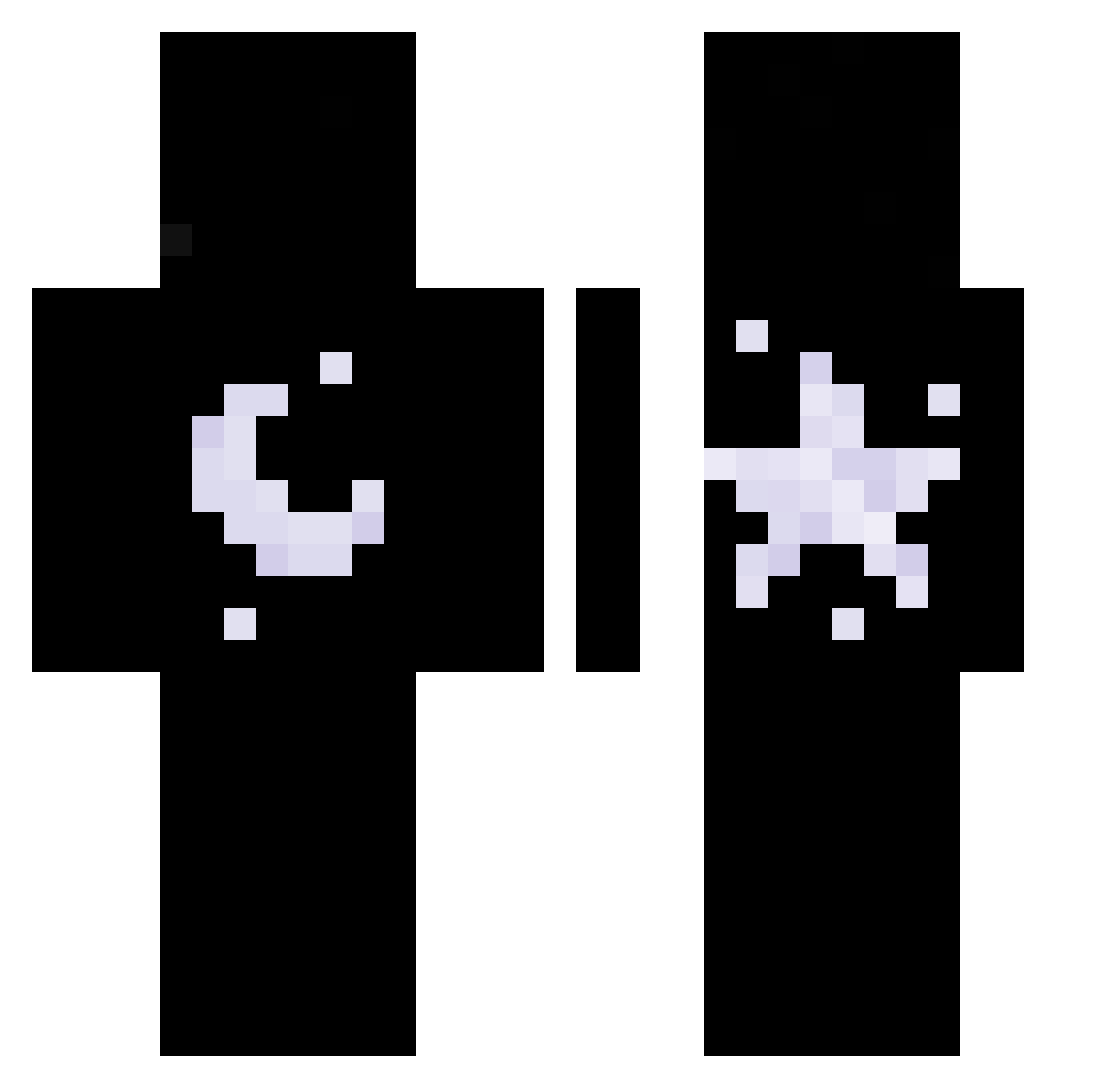 kingPiece Minecraft skin, front and back view