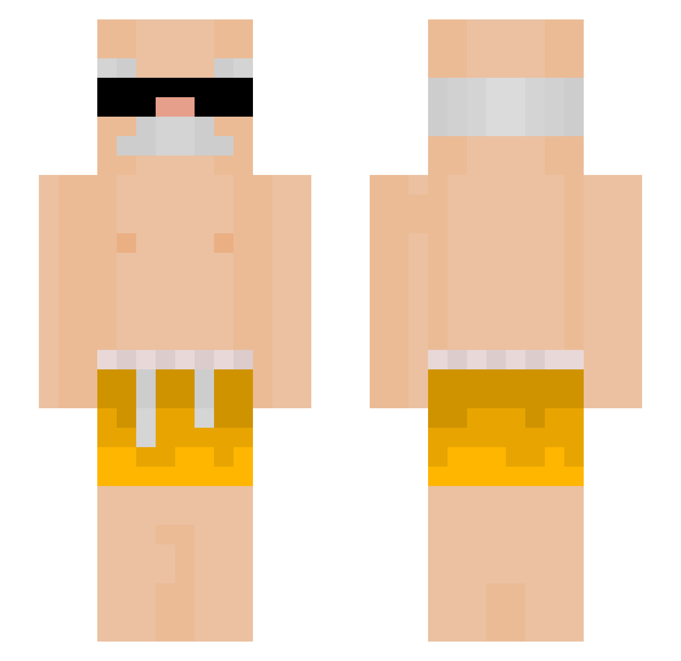 BLOCKPRO_1234 Minecraft skin, front and back view