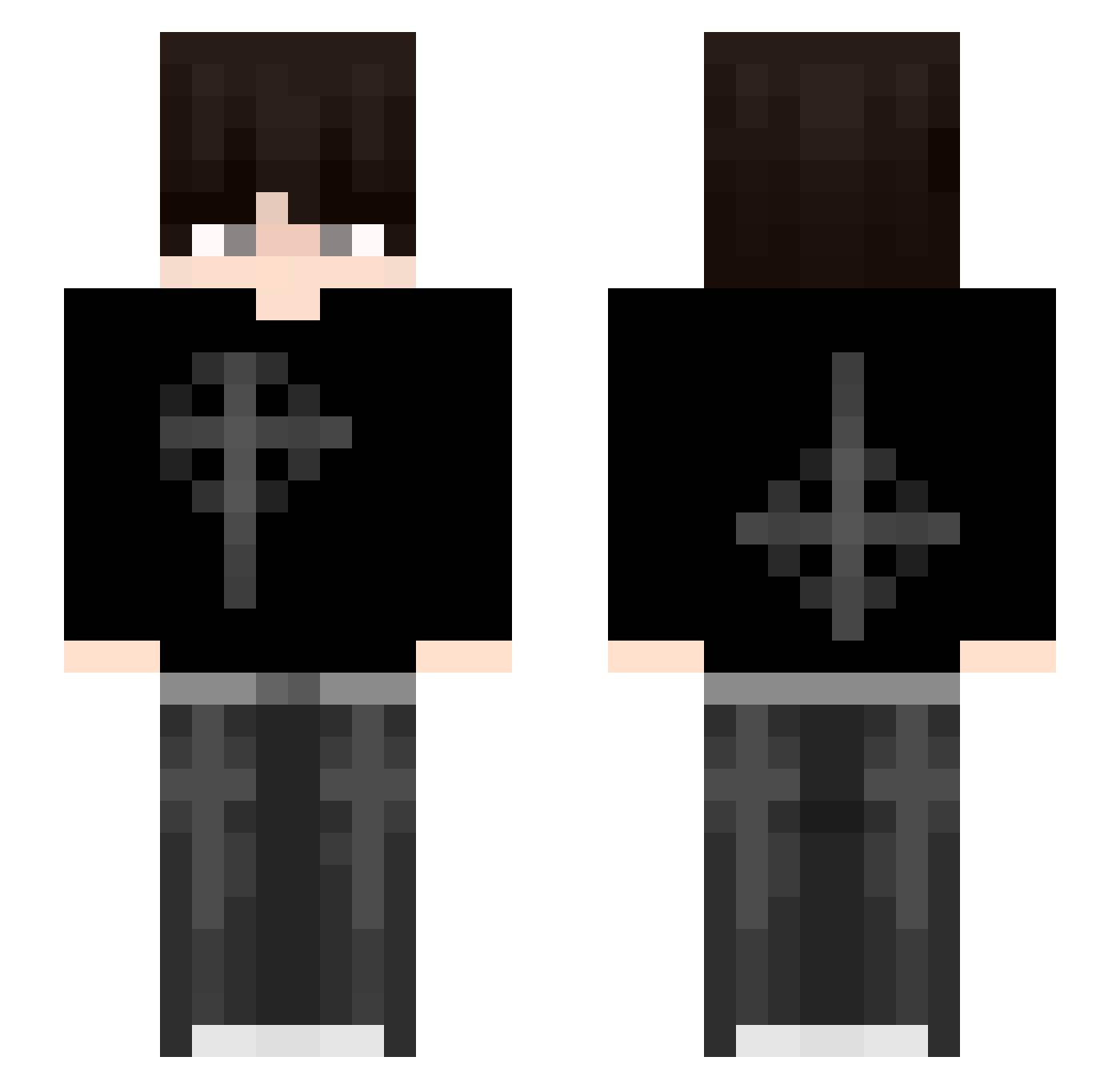 s1ckinthehead Minecraft skin, front and back view