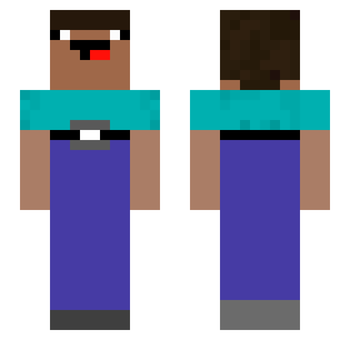 Rational Minecraft skin, front and back view