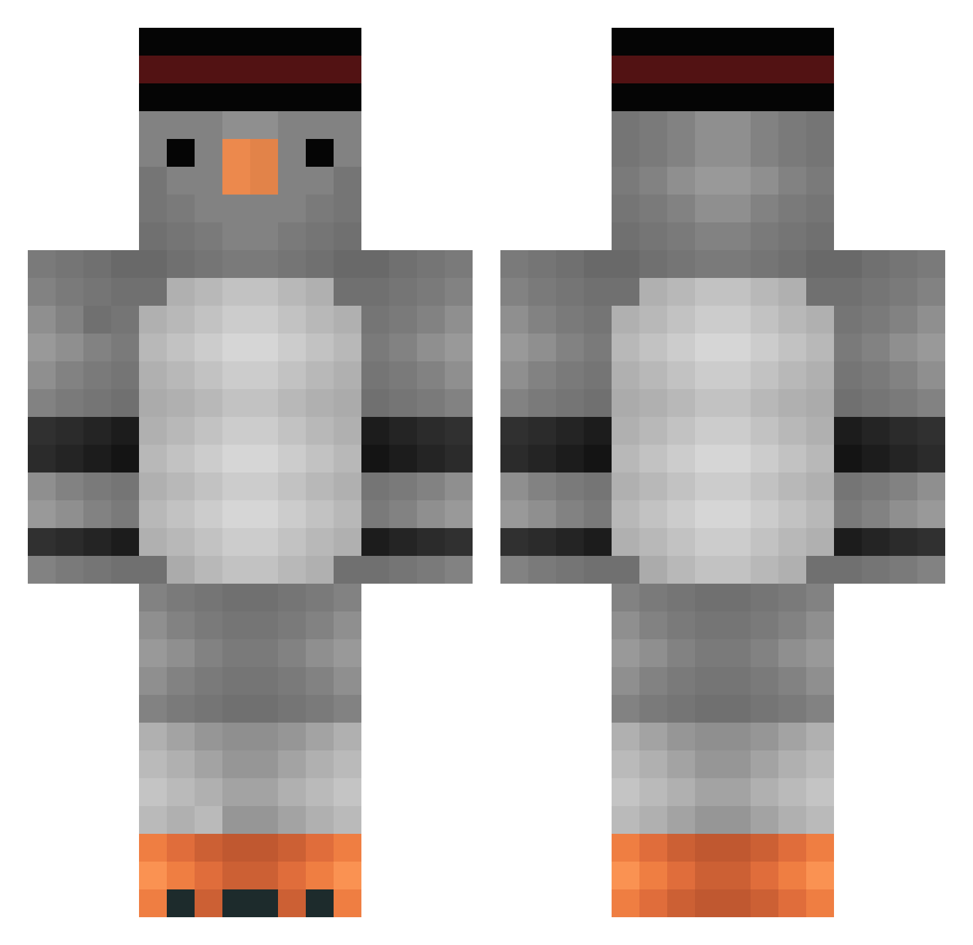 TrevorJ13 Minecraft skin, front and back view