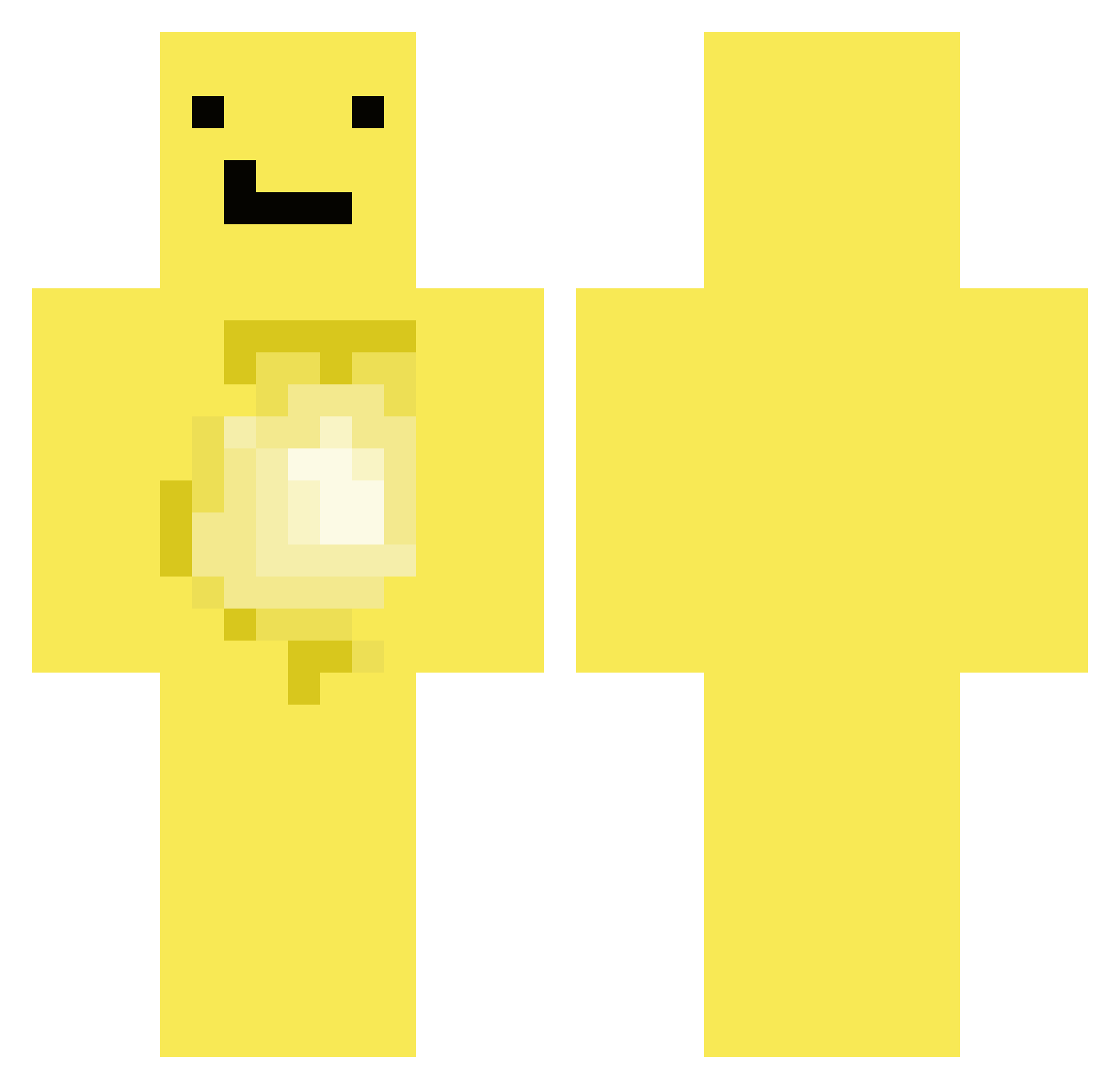 ostac Minecraft skin, front and back view