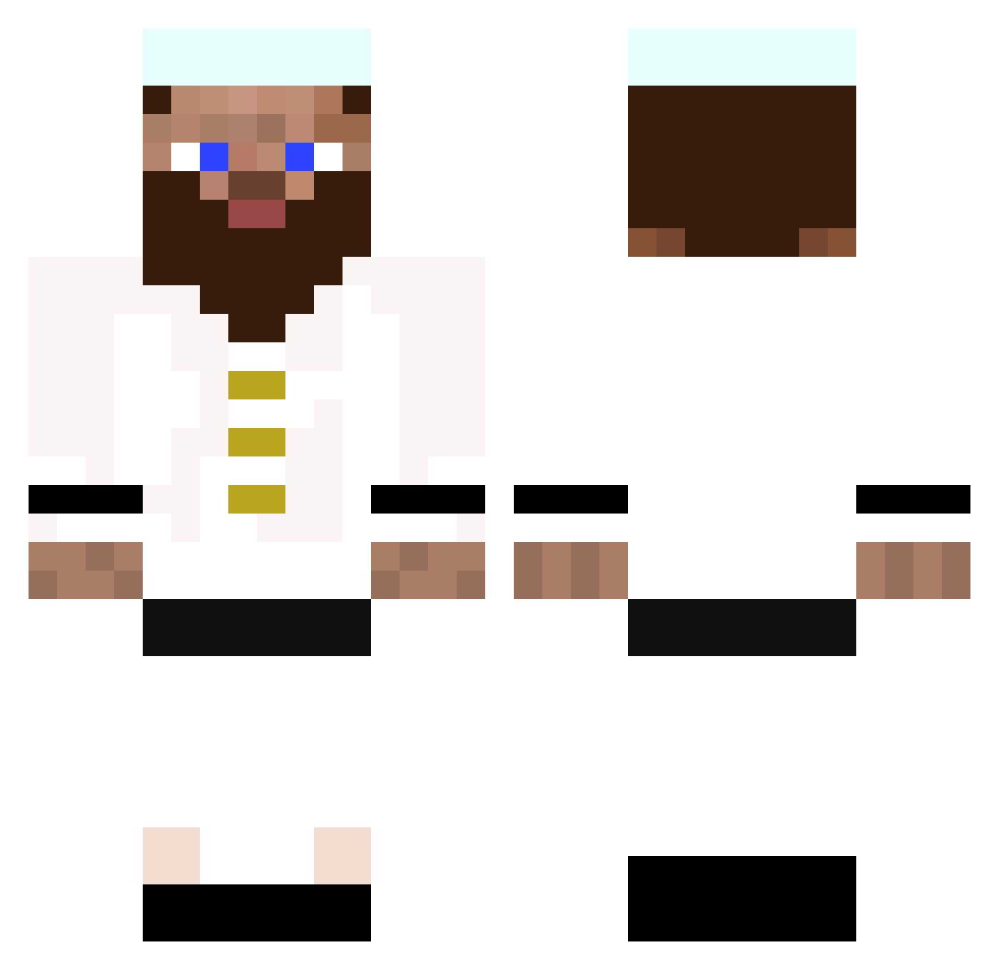 Wixed06 Minecraft skin, front and back view