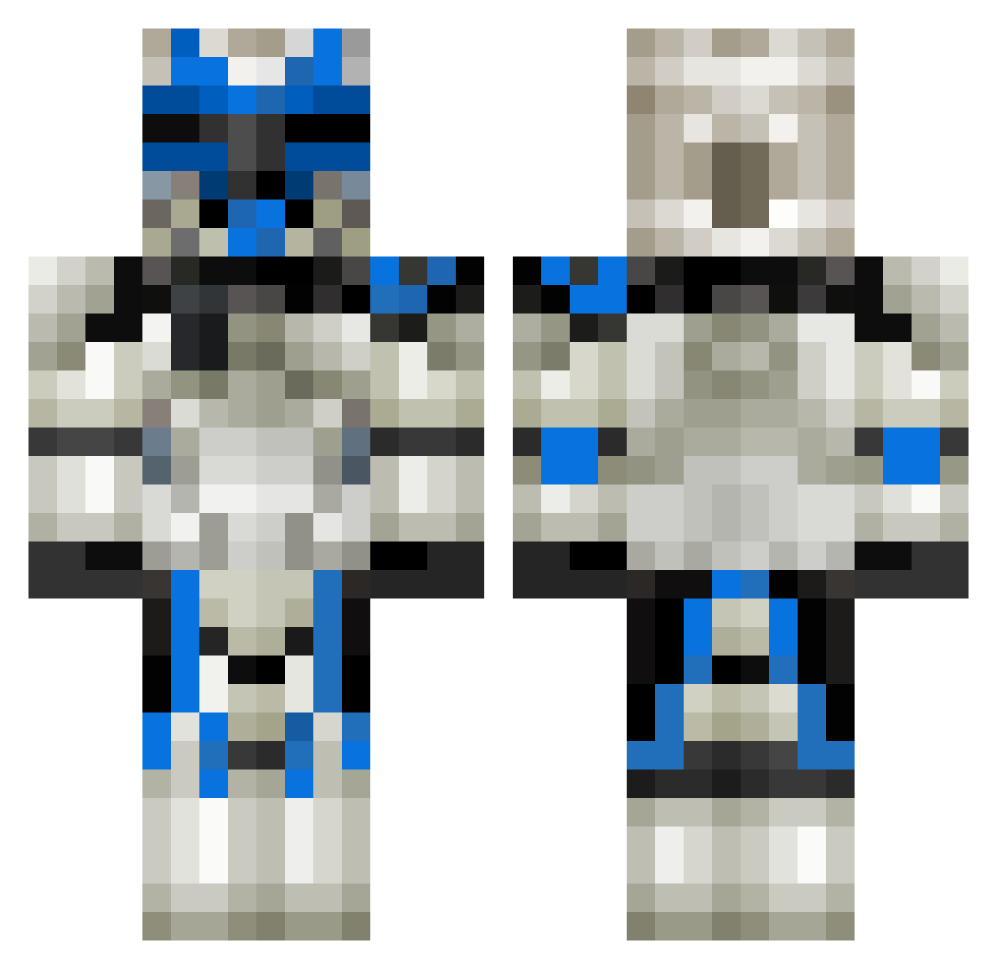 Br1ck13_ Minecraft skin, front and back view