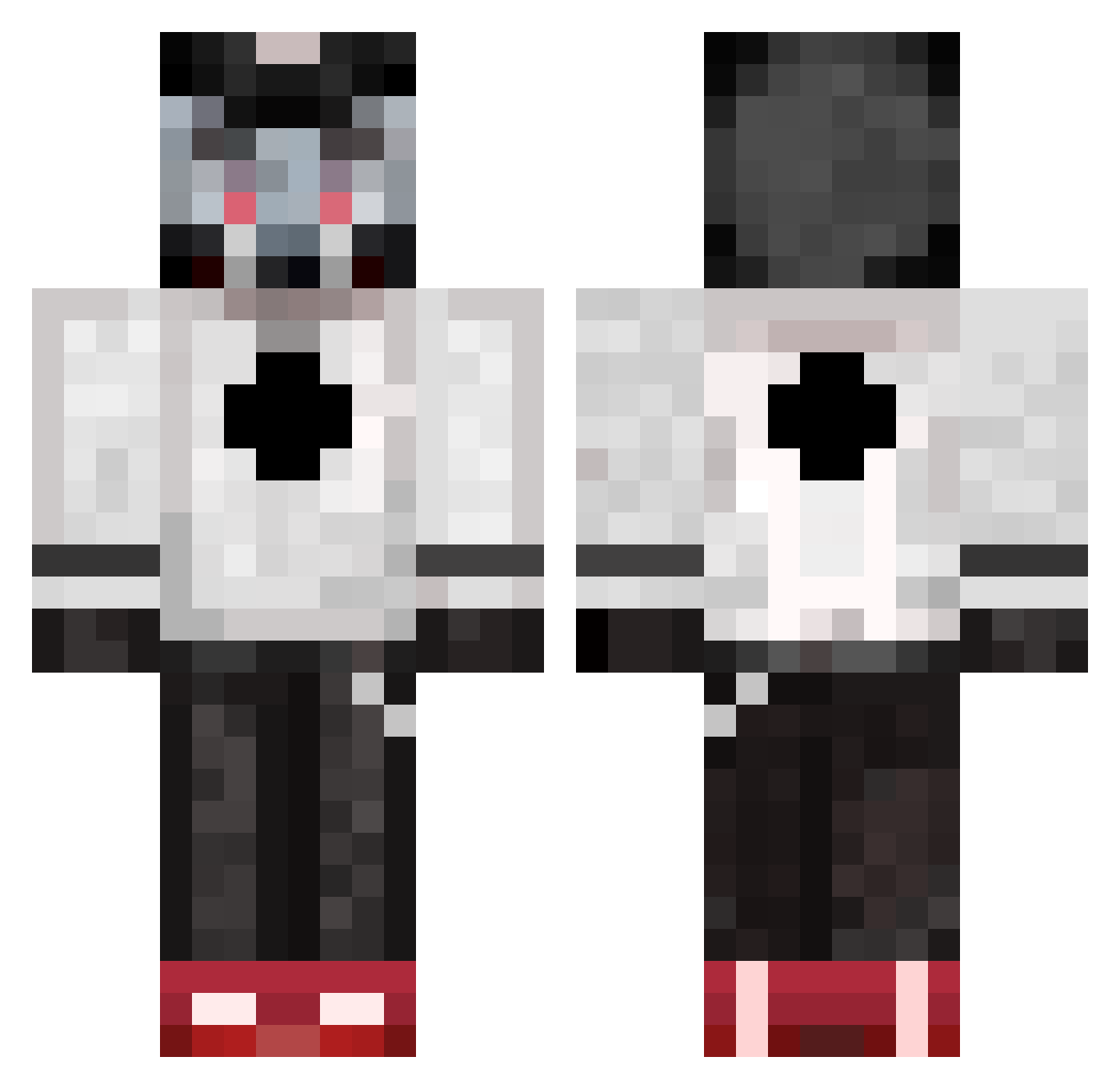 Memphis_Rex Minecraft skin, front and back view