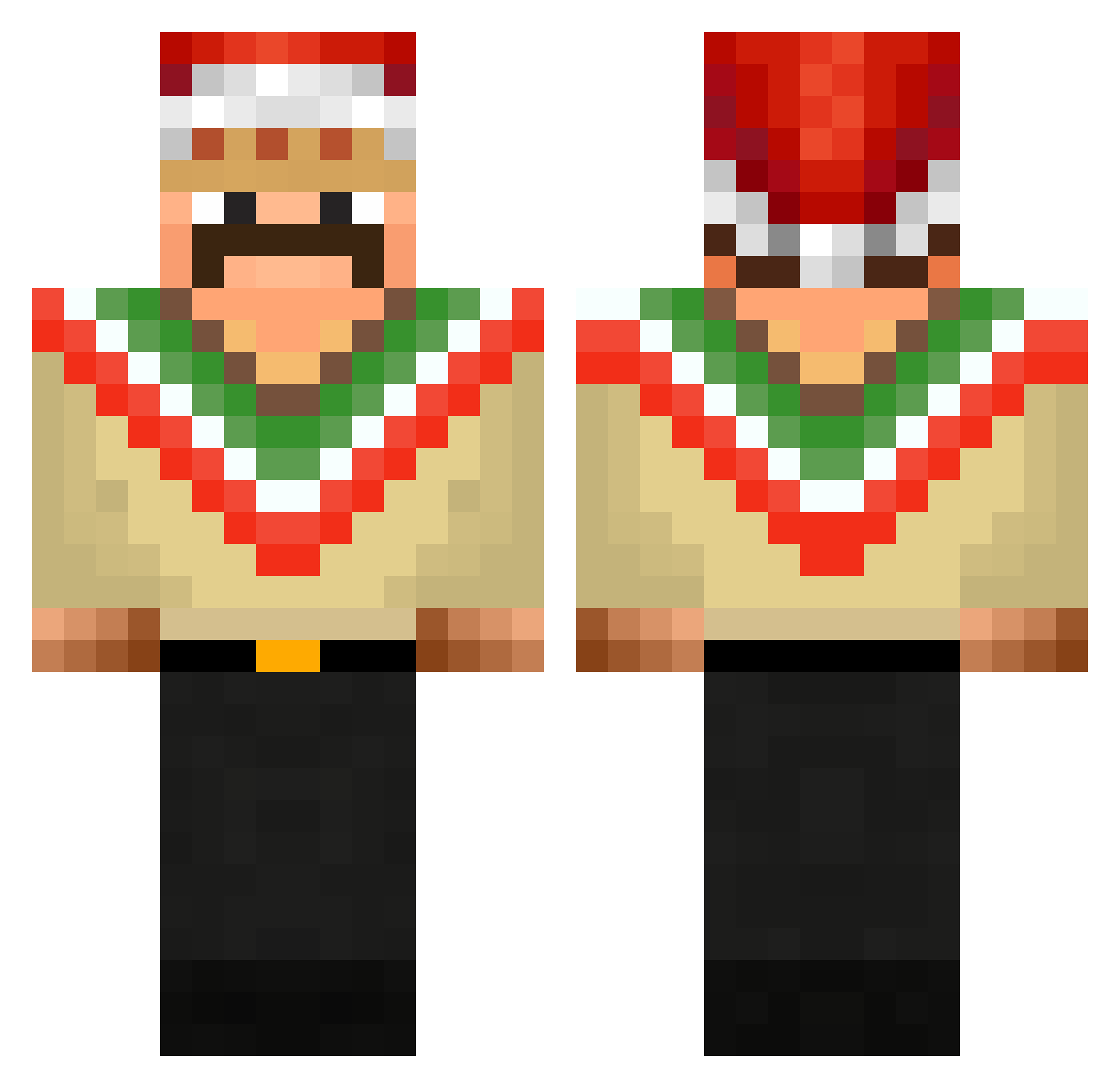 emekubeta Minecraft skin, front and back view