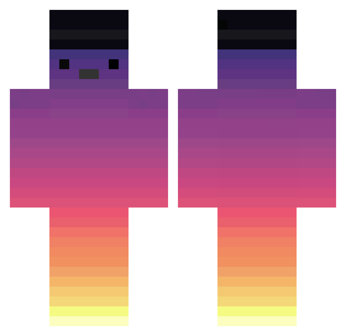 4_Funeq Minecraft skin, front and back view