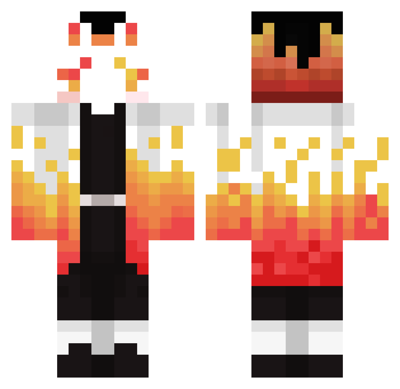 _ChaosKitsune_ Minecraft skin, front and back view