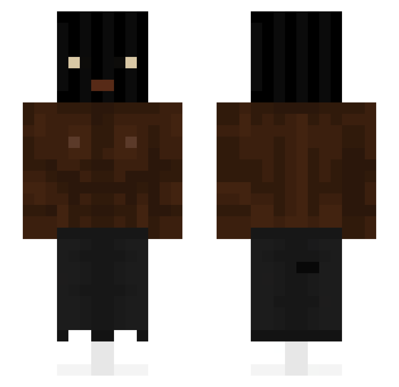bubujulia Minecraft skin, front and back view