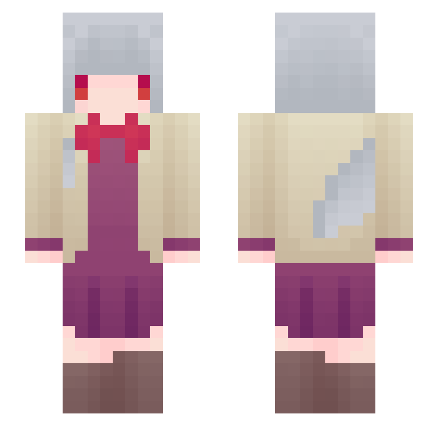 hiro2510 Minecraft skin, front and back view