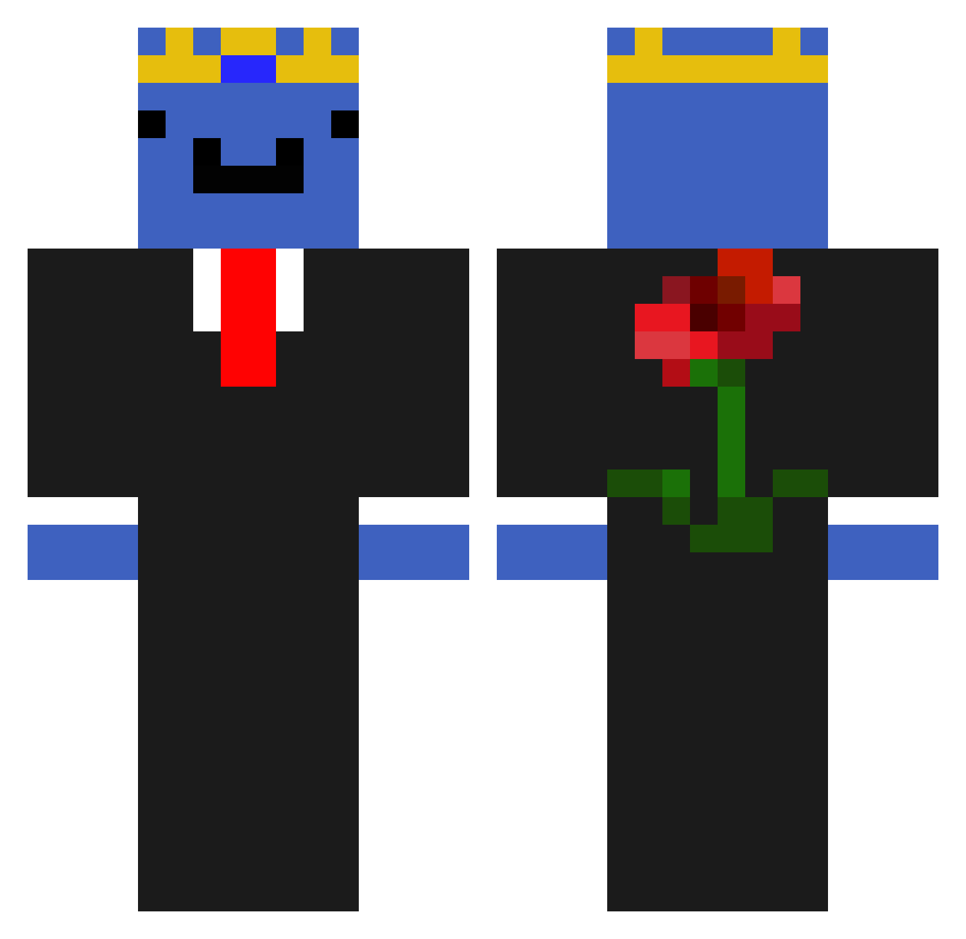 Bigfire_08 Minecraft skin, front and back view