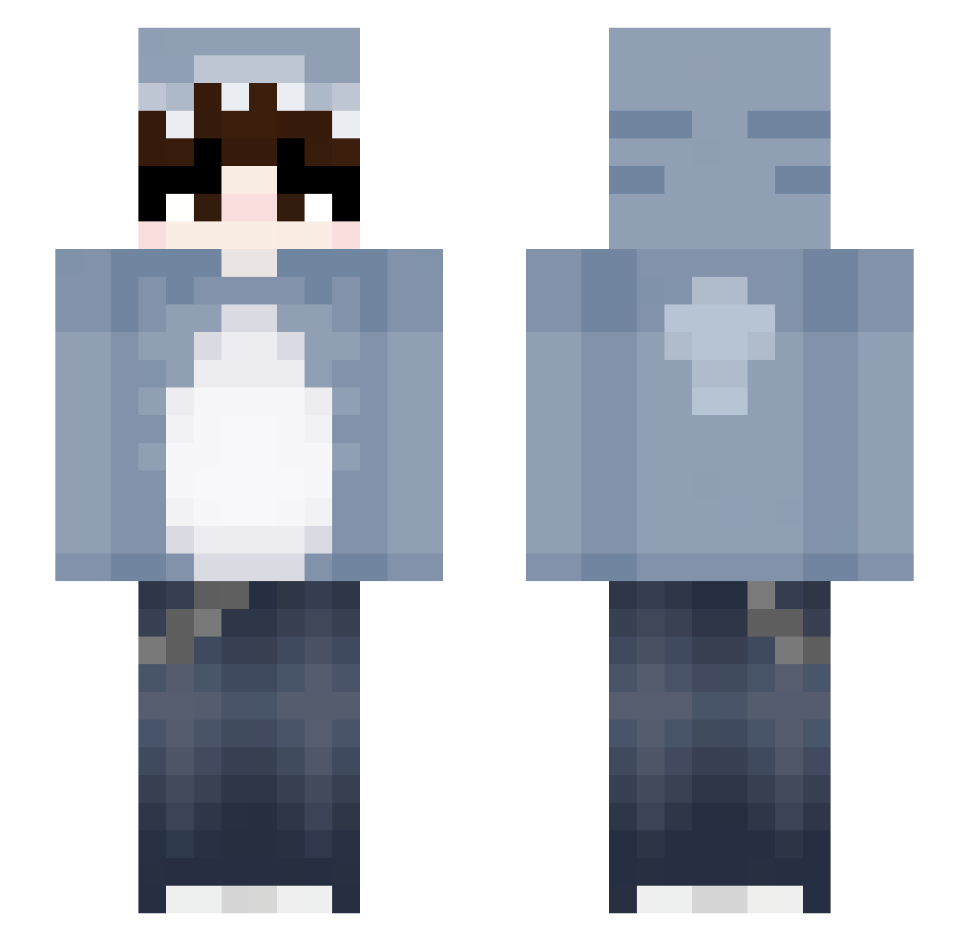V10_ Minecraft skin, front and back view