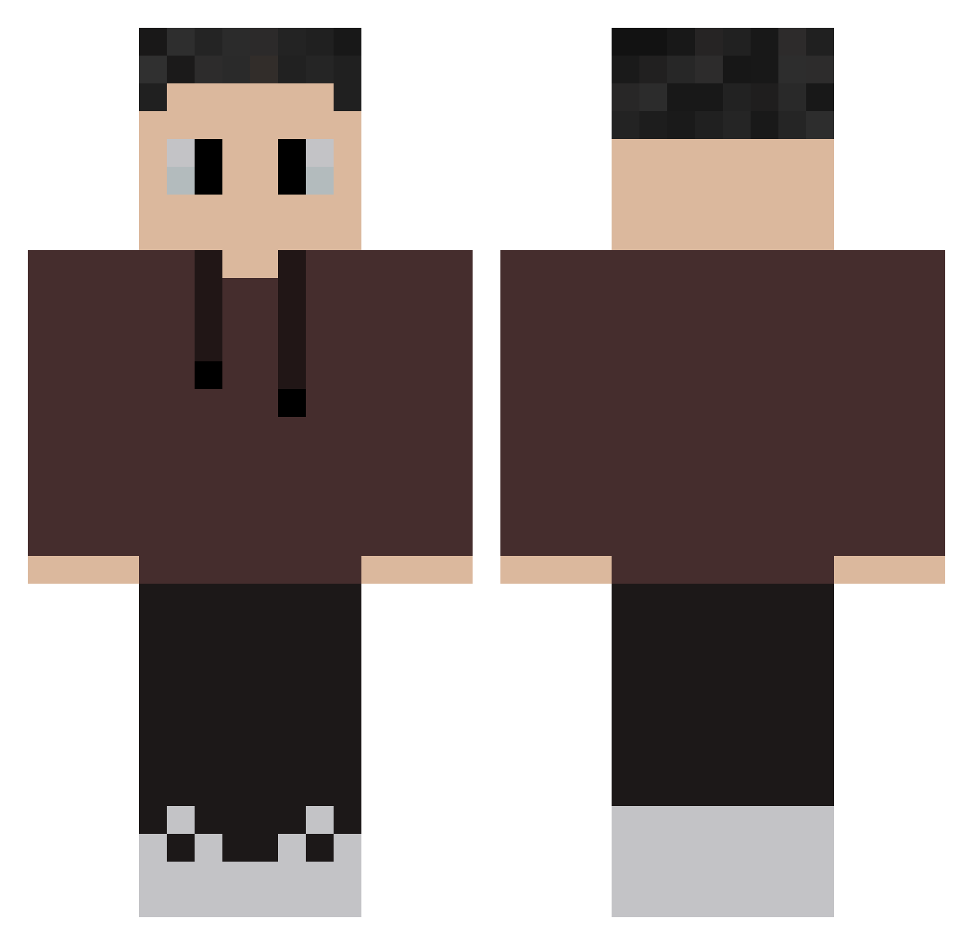Miko7523 Minecraft skin, front and back view