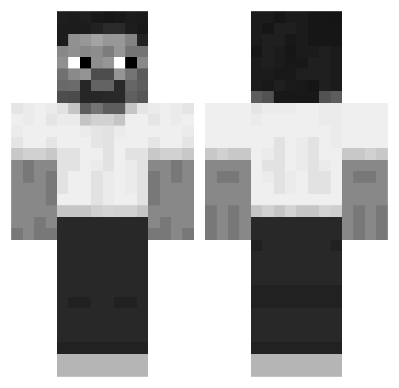 morshcs Minecraft skin, front and back view