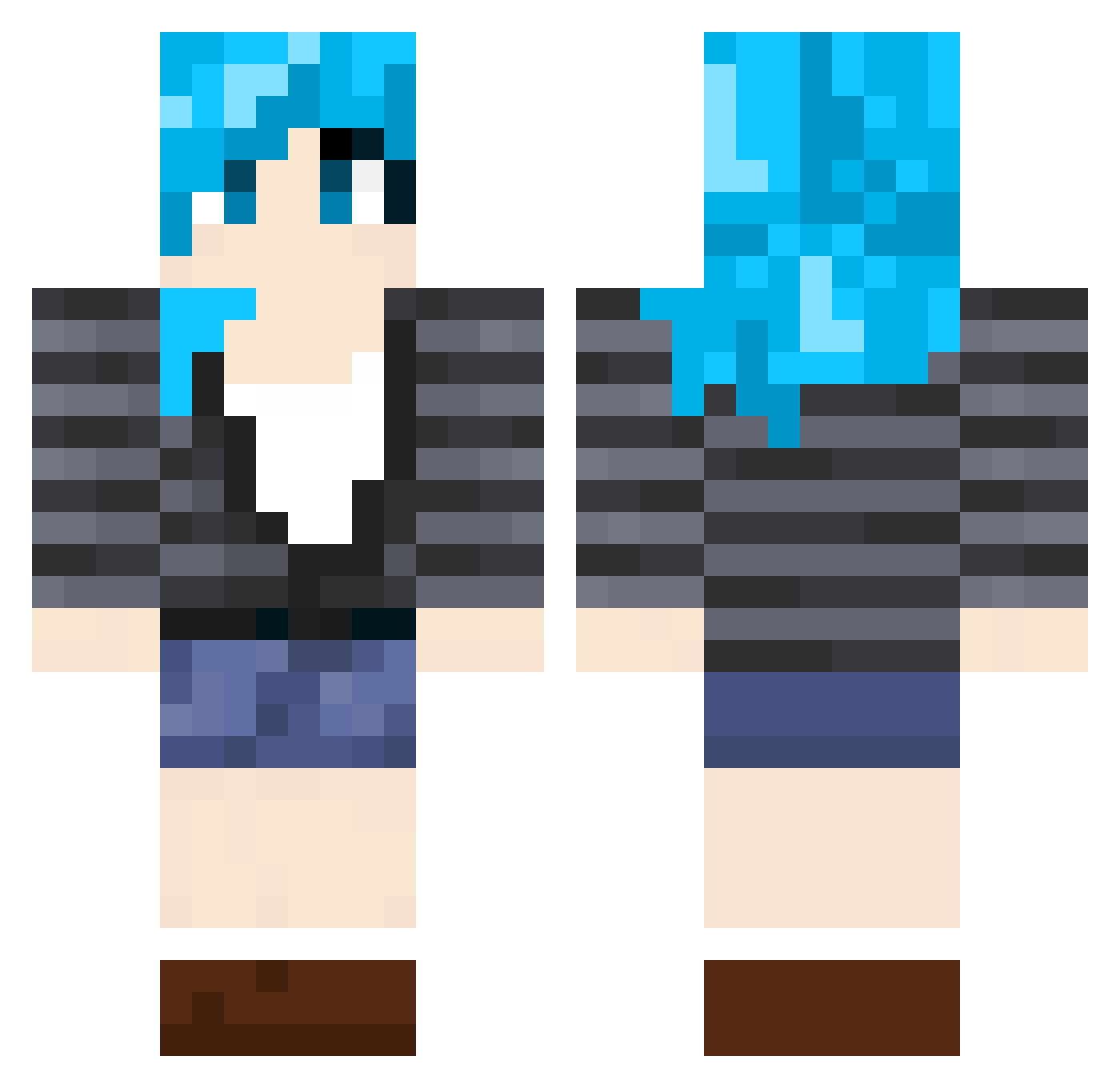 WillowDome Minecraft skin, front and back view