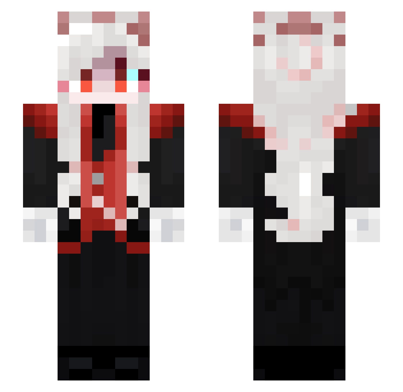 Legoeinsnoob Minecraft skin, front and back view