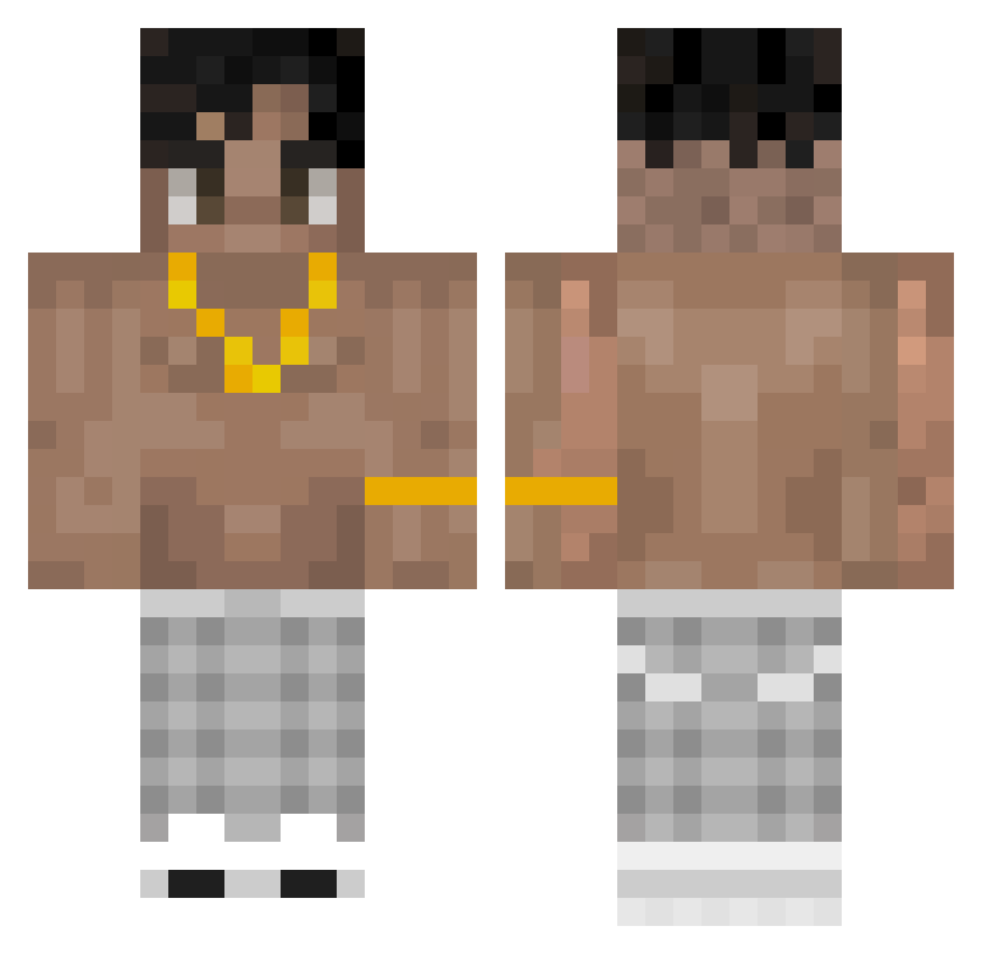 mrgbri Minecraft skin, front and back view
